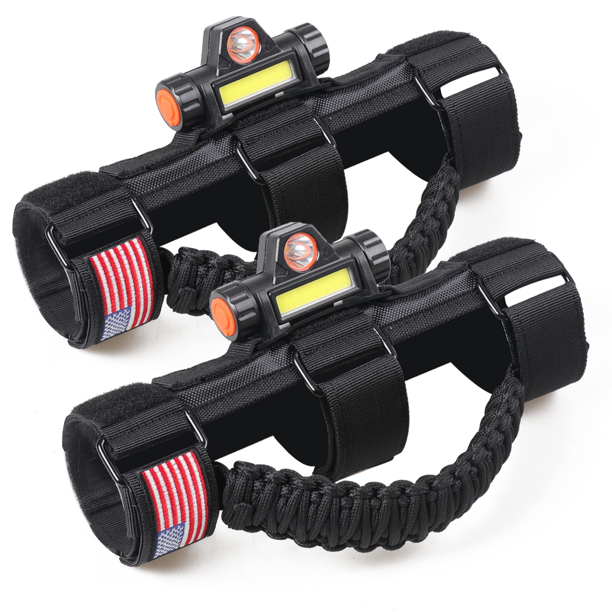 RERPRO Roll Bar Grab Handles with Dome Light for 1945-2025 Jeep Wrangler CJ YJ TJ JK JL Gladiator JT UTV Polaris RZR 2.0
