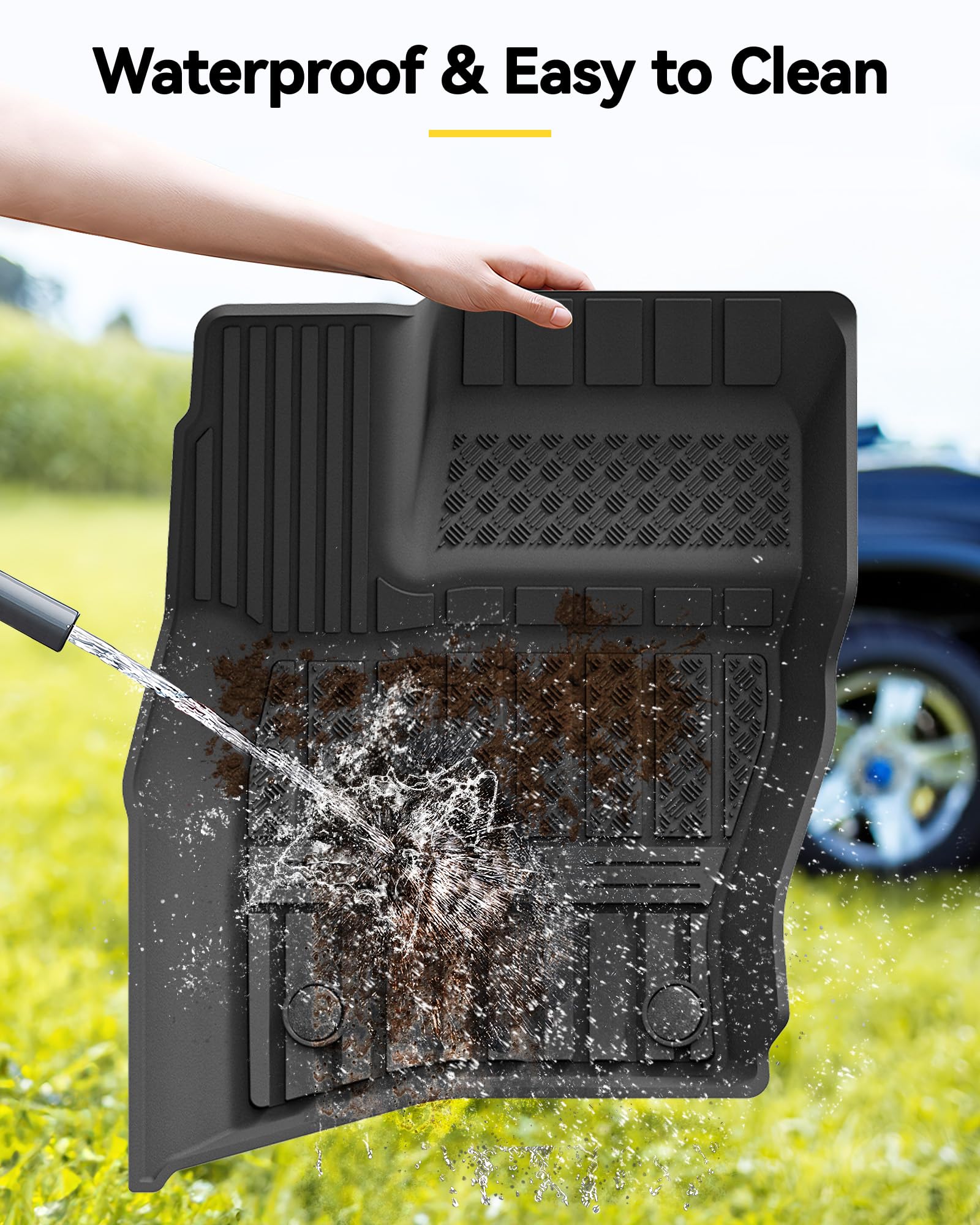 3W Floor Mats For Range Rove Defender 90 2020-2024 2025 Tpe All Weather Custom Fit Floor Liner For Range Rove Defender 90 1St An