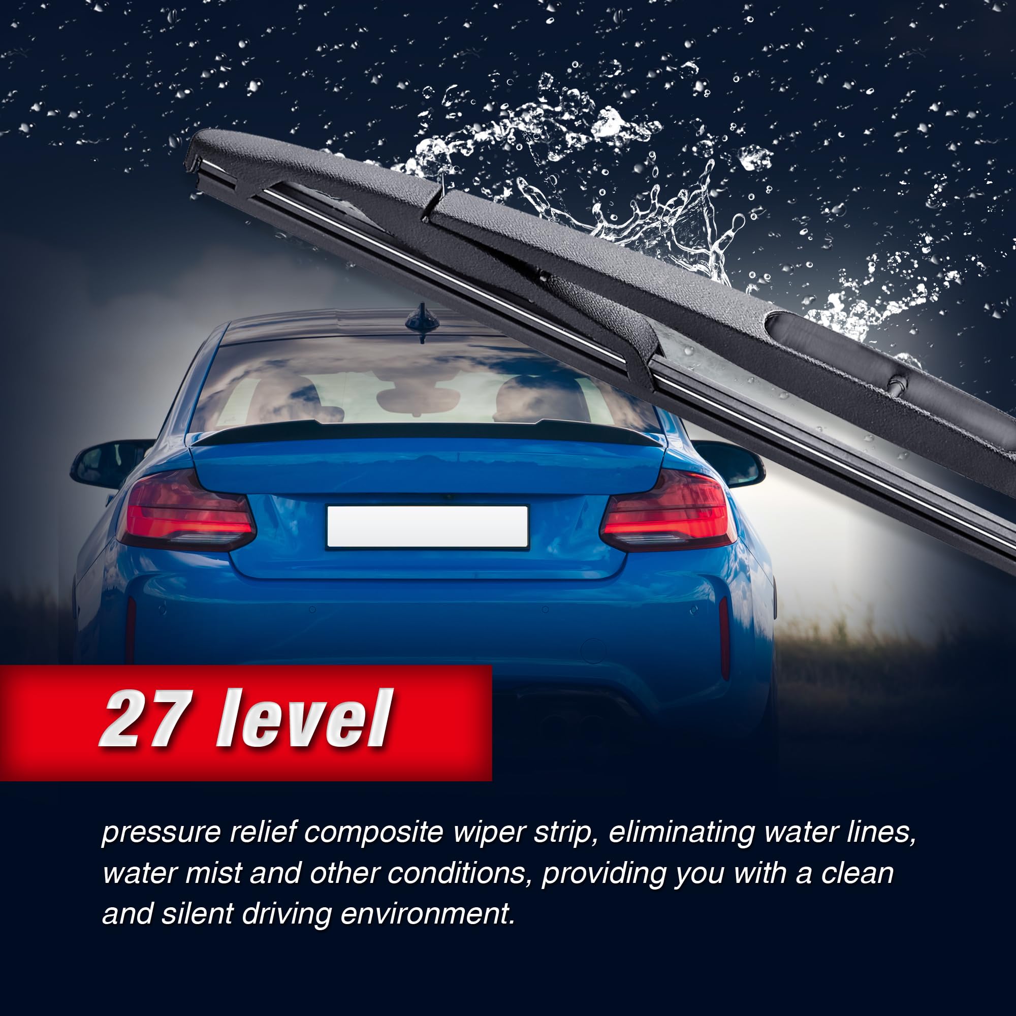 13'' Rear Wiper Blade Replacement For Honda Crv 2012 2013 2014 2015 2016 +More Cars Back Windshield Wiper Blade, Genuine 76730-T