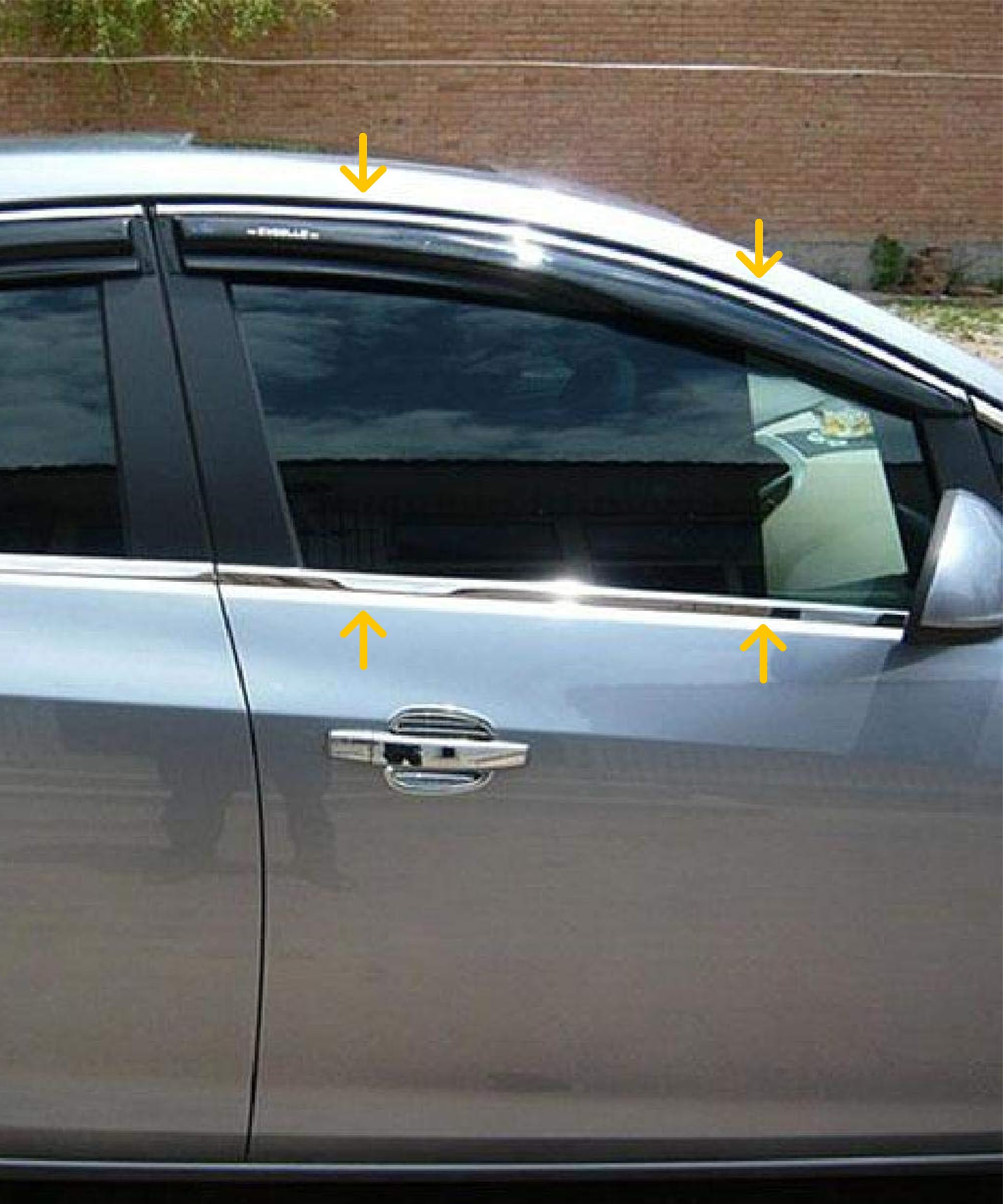 Zlirfy 25Ft Automotive Chrome Trim Molding,Universal Decorative Scratch-Proof Decorative Protect Sticker,1/2'' Wide Car Body Chr