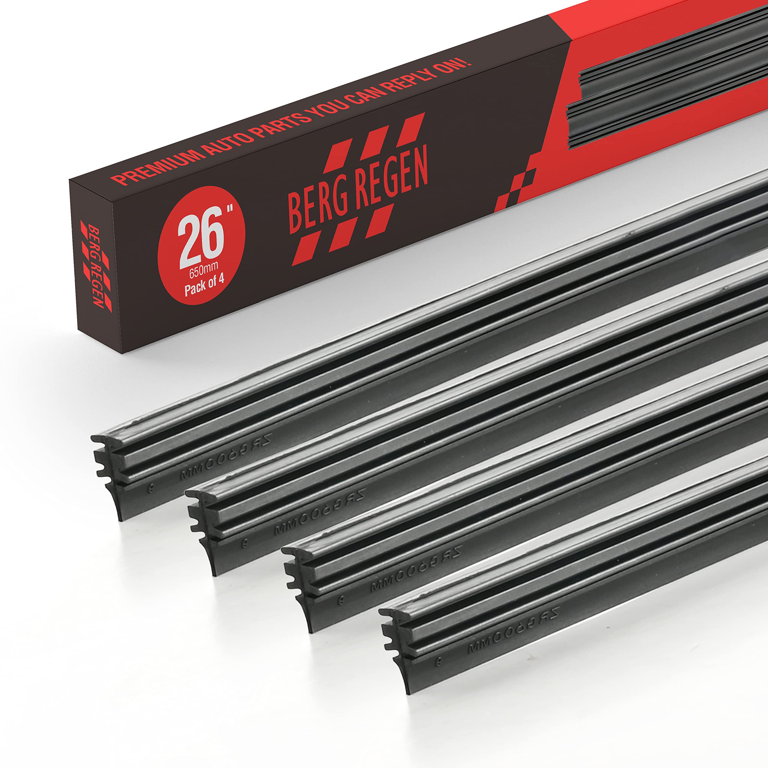 26 Inch Frameless Adjustable Size Of Universal 4 Pcs Refills Replacement Windshield Wiper Refills Replacement For Tesla,Toyota,H