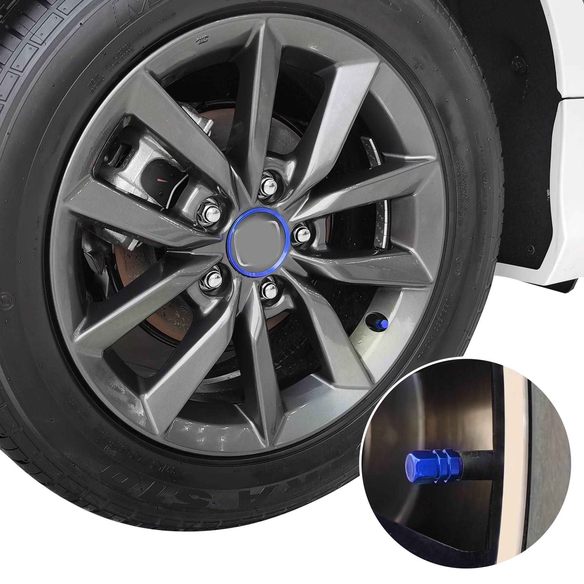 For Honda Civic 2016-2025 Wheel Center Caps Hub Trim Rings, For Honda Accord Crv Cr- V Tire Hubcap Accessories Aluminum Alloy- Blue