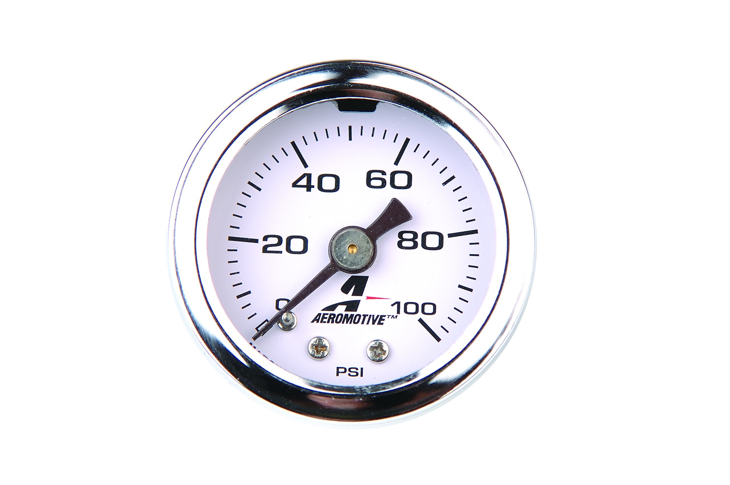 Aeromotive 15633 Fuel Pressure Gauge 0-100 Psi, 1/8 Npt, Liquid Filled, 1.5'' Diameter Dial