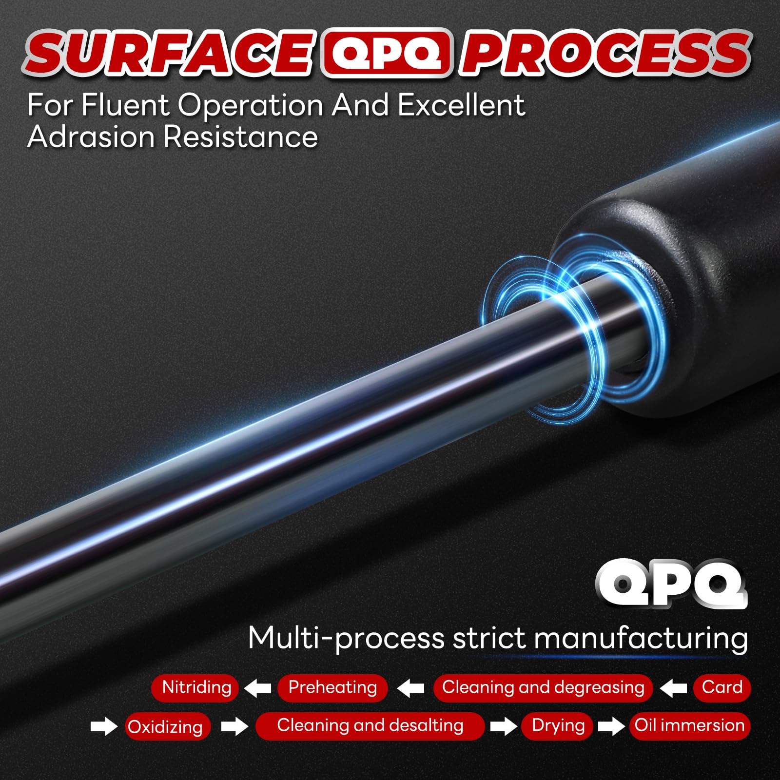 Vepagoo 6156 Rear Hatch Liftgate Tailgate Lift Support Gas Shock Strut Compatible With 2007-2013 Cadillac Escalade, 2007-2014 Ch