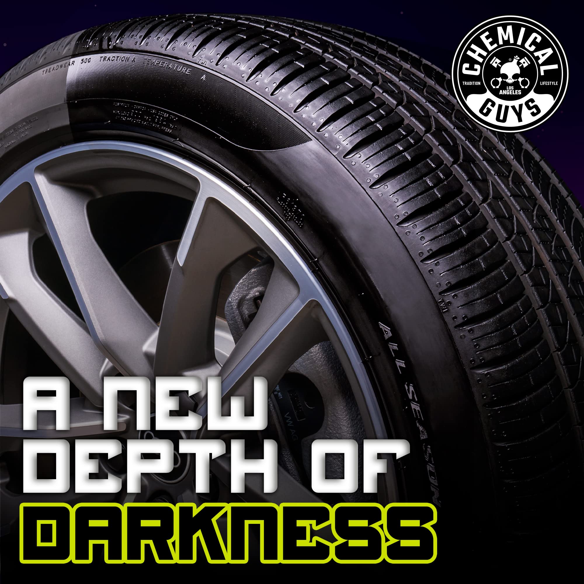 Chemical Guys Tvd11816 Galactic Black Wet Look Tire Shine Dressing, For A Whole New Level Of Shine And Depth Of Black, Safe For