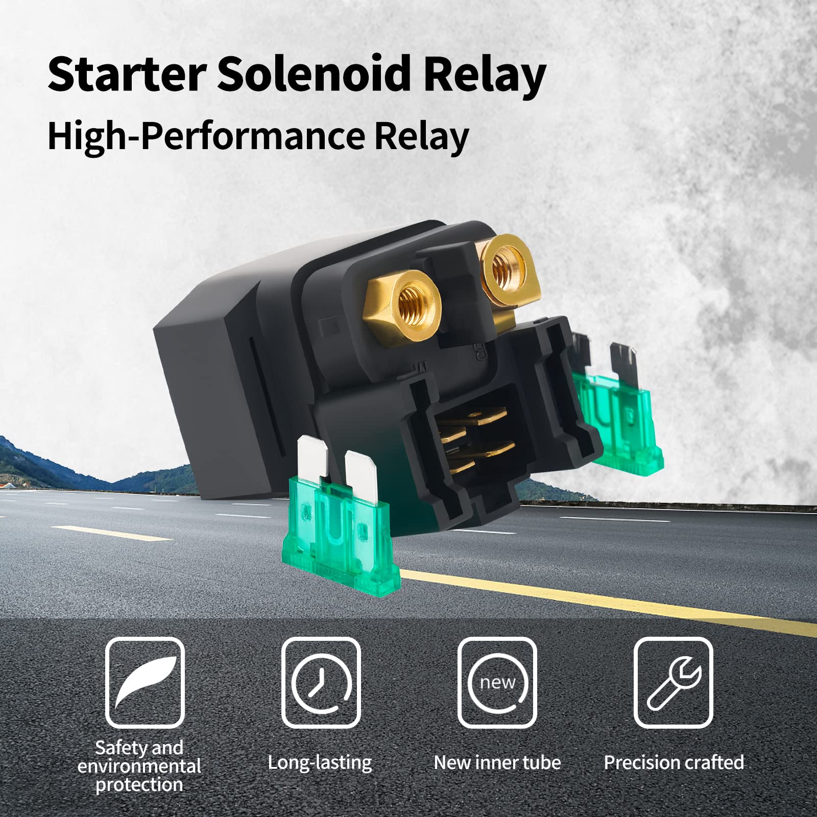 Starter Solenoid Relay ATV Compatible with Yamaha YFM350A YFM 350 400 450 660 Grizzly Big Bear Kodiak Wolverine Rhino Raptor Bru