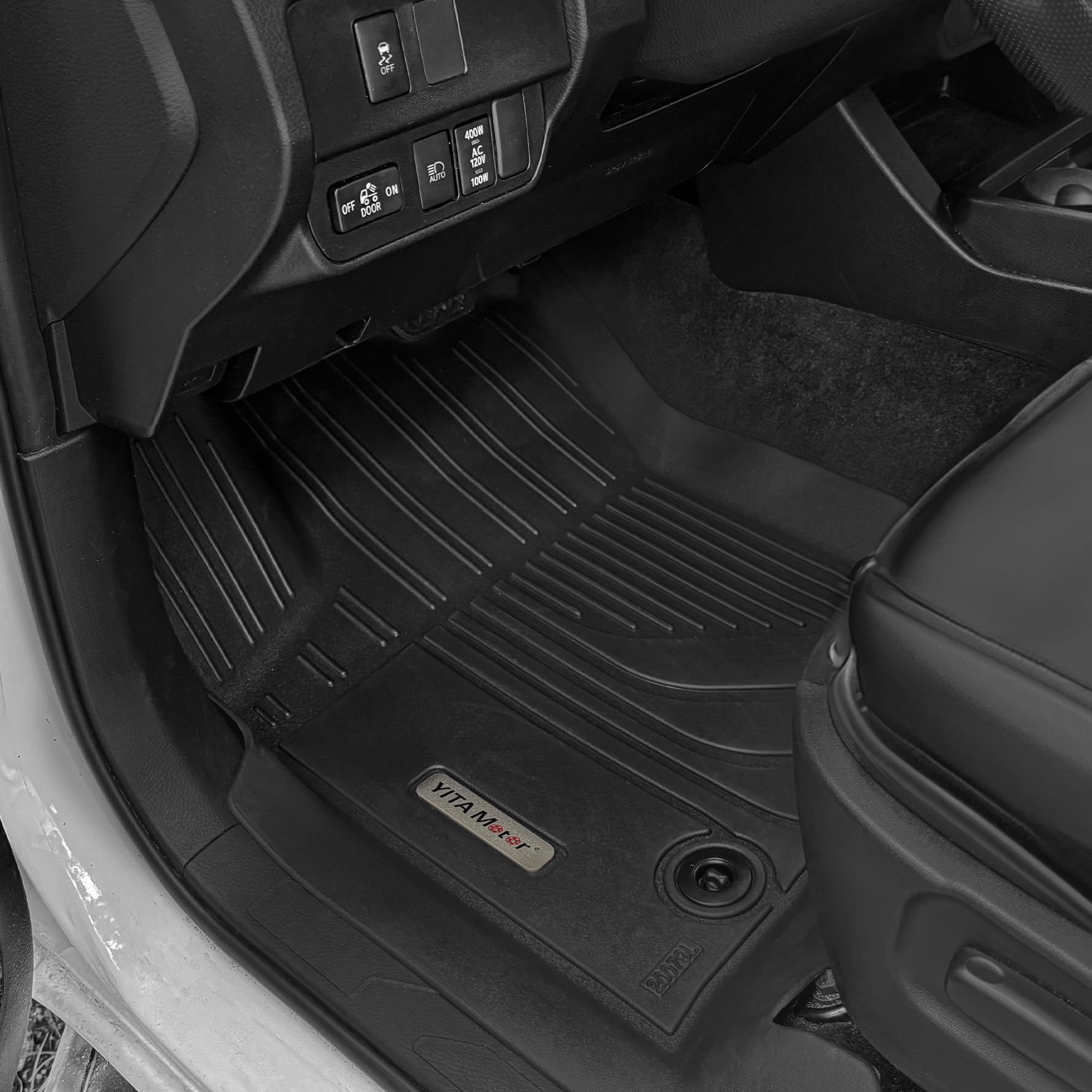 Yitamotor Floor Mat Fit For Toyota Tacoma 2024-2025 Double Cab (Not Fit Hybrid), Tpe All Weather Waterproof Floor Liners For Tac