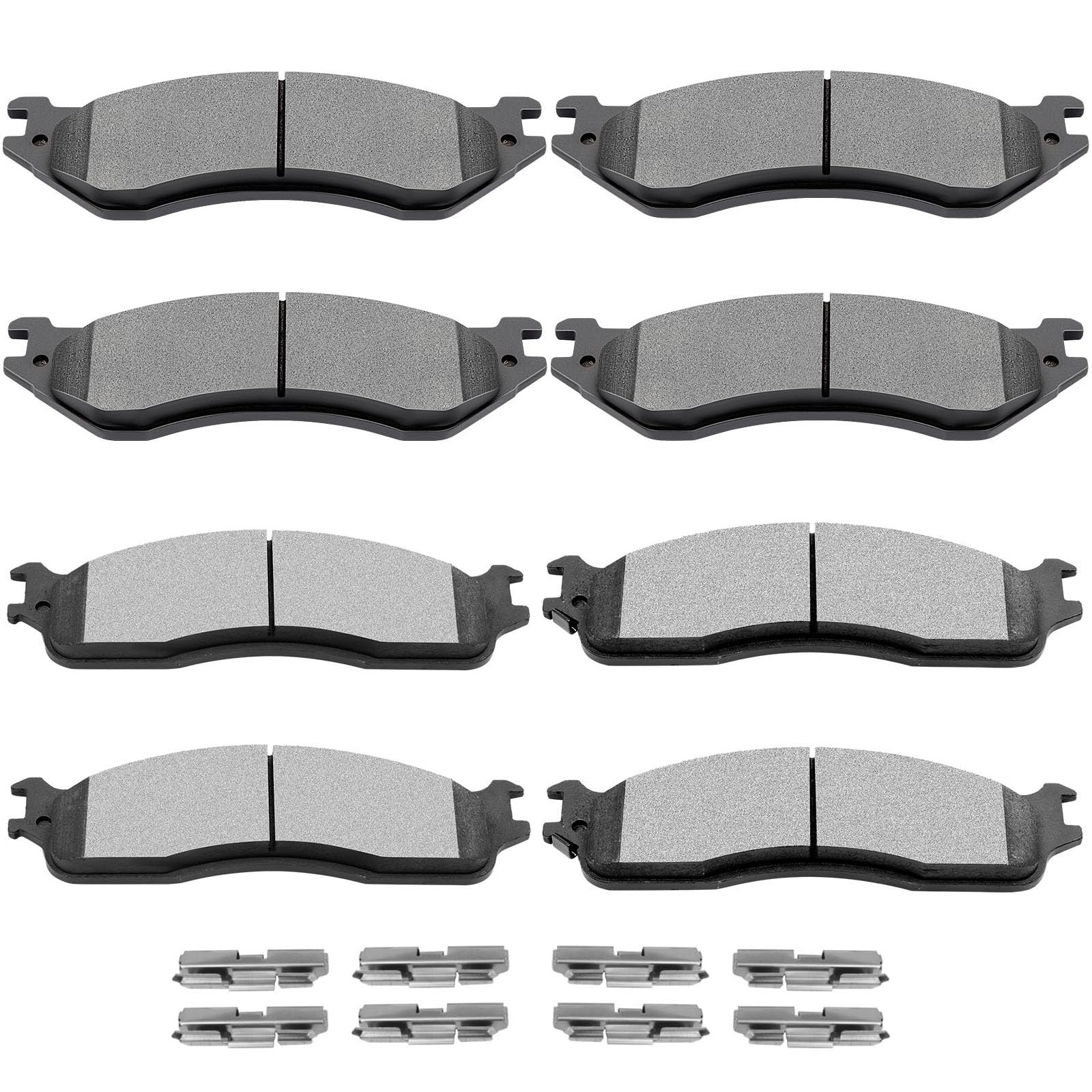 Scitoo D965 D702 Front Rear Semi-Metal Brake Pads Sets Fit For Dodge Ram 1500 2006-2008,For Dodge Ram 2500 2003-2008,For Dodge R