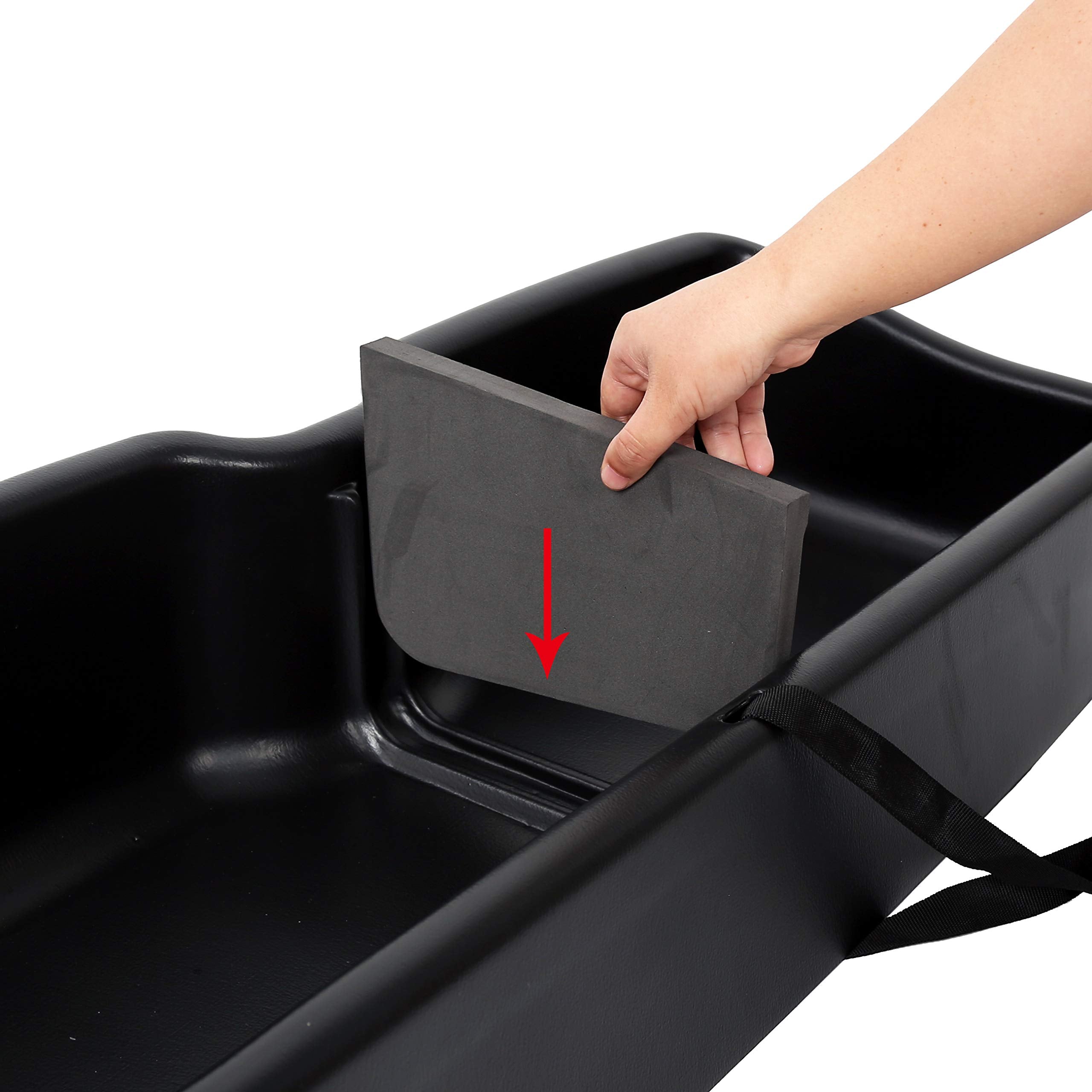 Ecotric Under Seat Storage Box Compatible With 2015-2024 Ford F150 Supercrew Cab 2017-2024 F250 F350 F450 Crewcab Without Storag