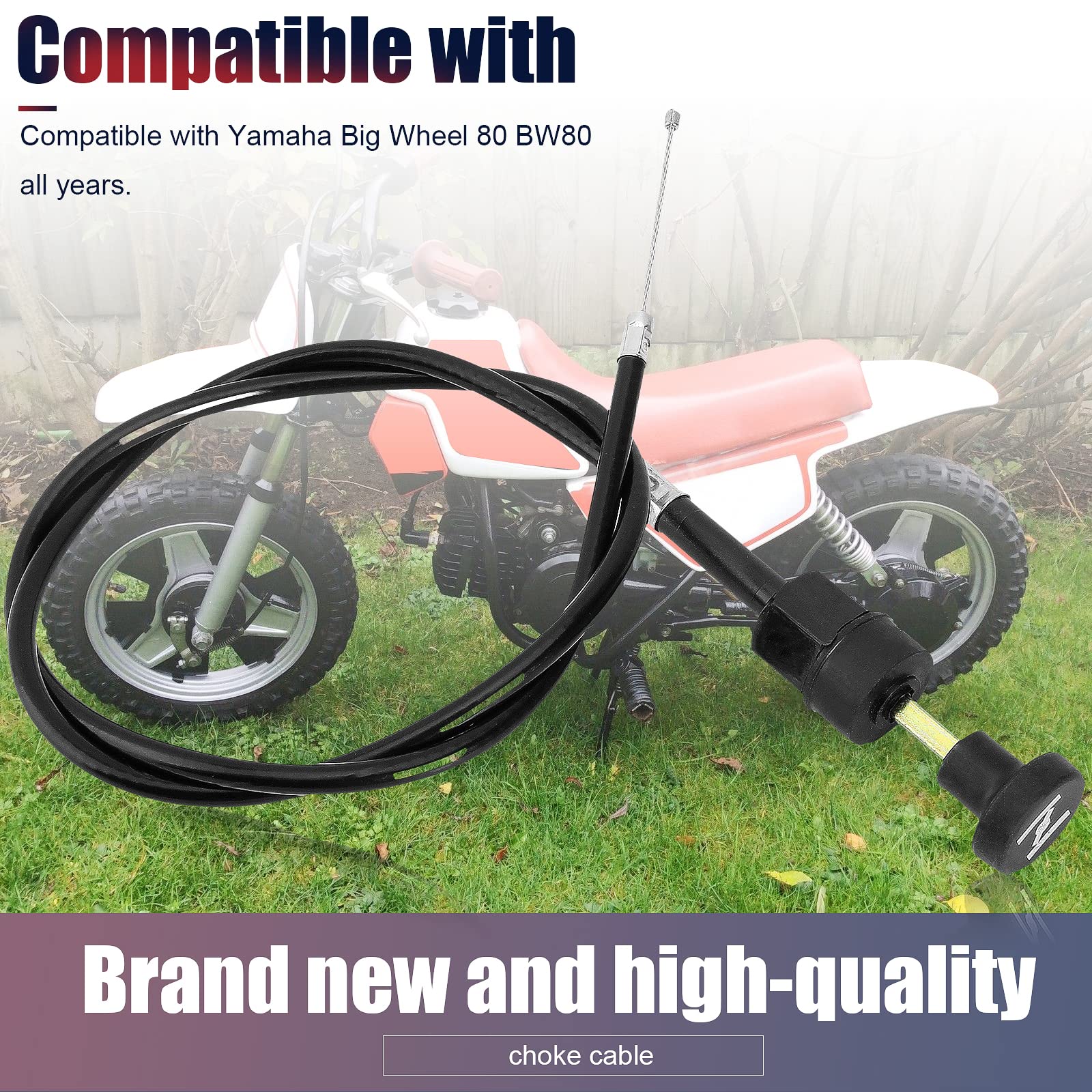 Qazaky Pw80 Choke Throttle Cable Compatible With Yamaha Pw80 Bw80 Y-Zinger Push Pull Big Wheel 80 Lifan