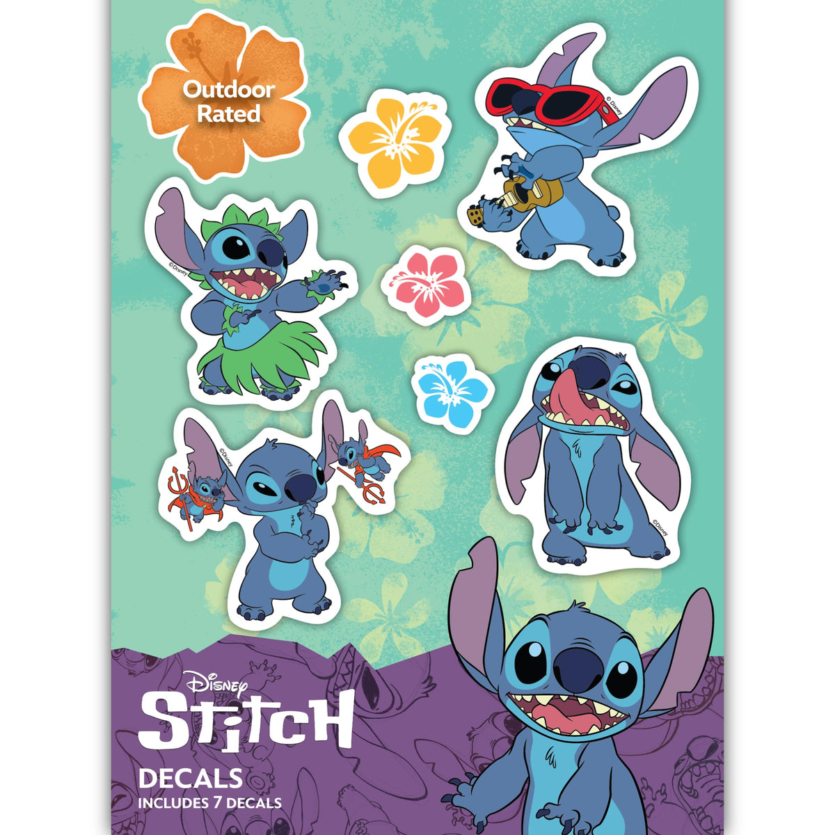 Disney Lilo and Stitch Decals - Set of 7 Lilo and Stitch Stickers for Kids and Adults - Vinyl Decals for Laptop, Tumbler, Water 