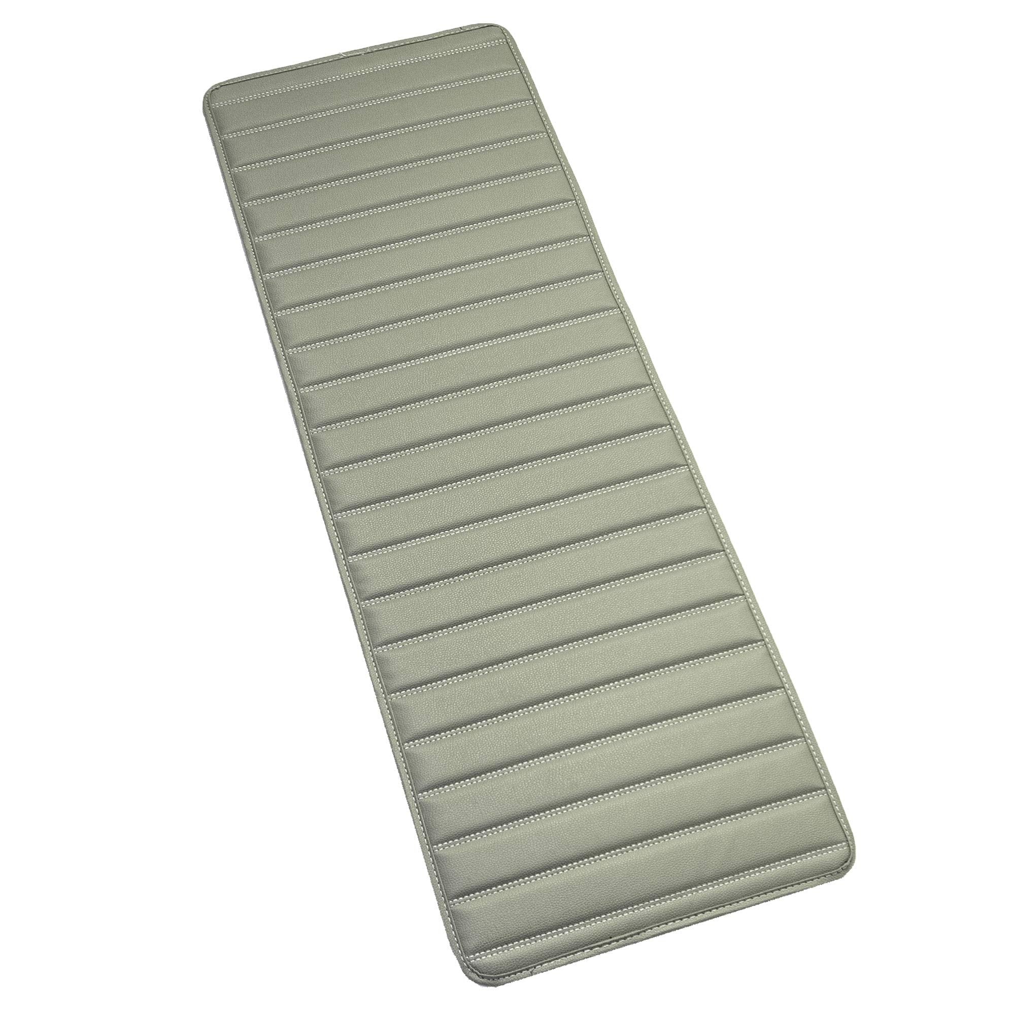 Fh Group F16500 Deluxe Heavy-Duty Faux Leather Multi-Purpose Cargo Liner, Striped, 14   , Gray Color- Fit Most Car, Truck, Suv,