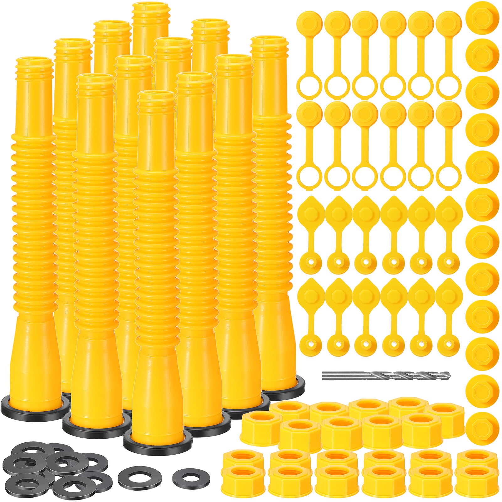 Datanly 24 Kit Gas Can Spout Replacement Set Gas Can Nozzle Kit Includes Gas Tank Nozzle Gas Can Caps Spout Cap Gasket Vent Cap 
