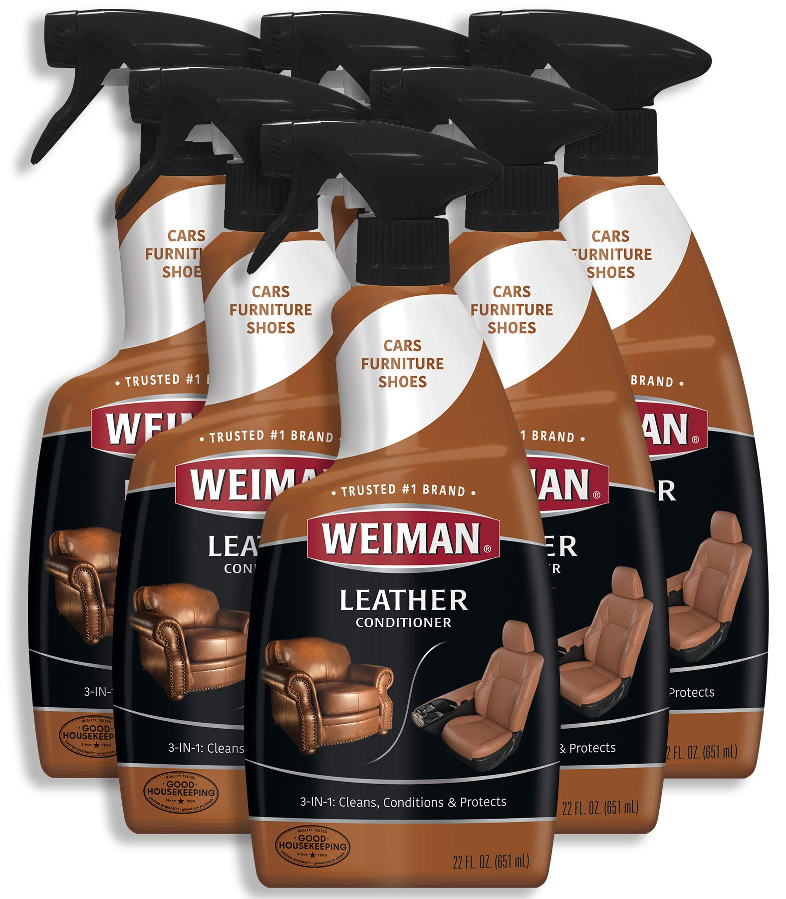 Weiman Leather Conditioner & Cleaner - Restores Surfaces, Uv Protectants Help Prevent Cracking Or Fading Of Furniture, Sofa, Cou