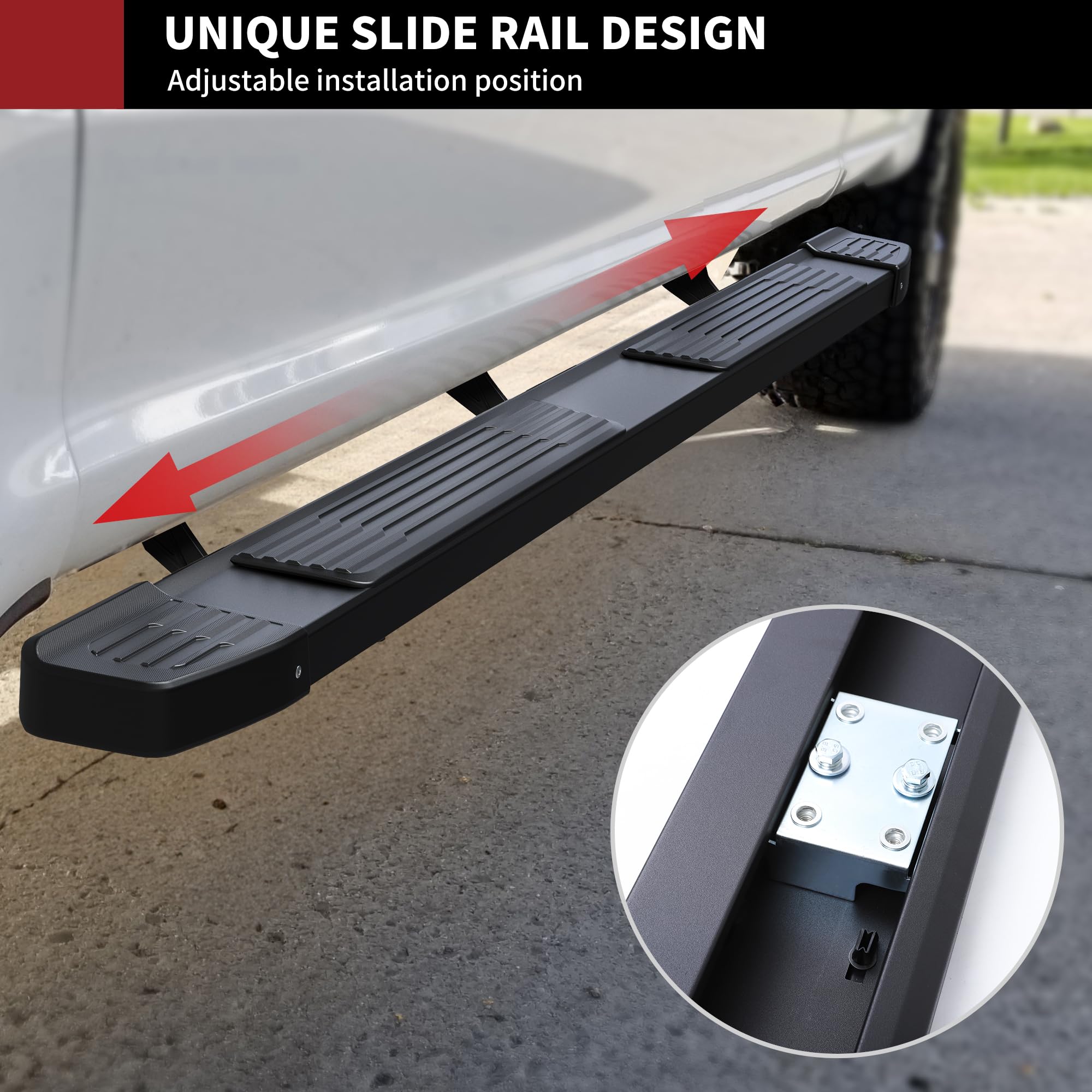 Yitamotor 6 Inches Running Boards Compatible With 2007-2018 Chevy Silverado/Gmc Sierra 1500, 2007-2019 2500Hd 3500Hd, 2019 Ld/Li