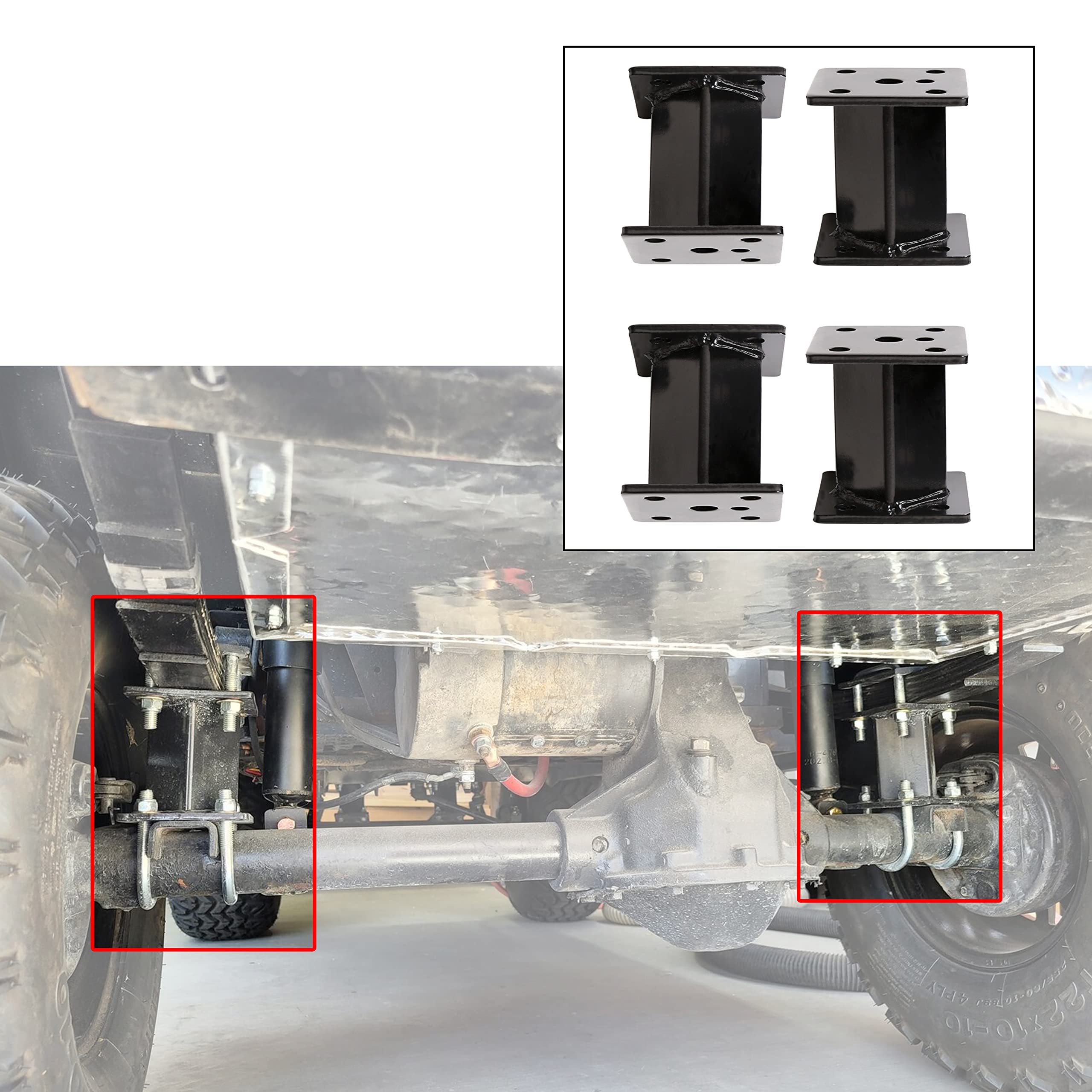 4'' Block Lift Kit Compatible With Ezgo Golf Cart 1975-1993 Marathon Electric Model