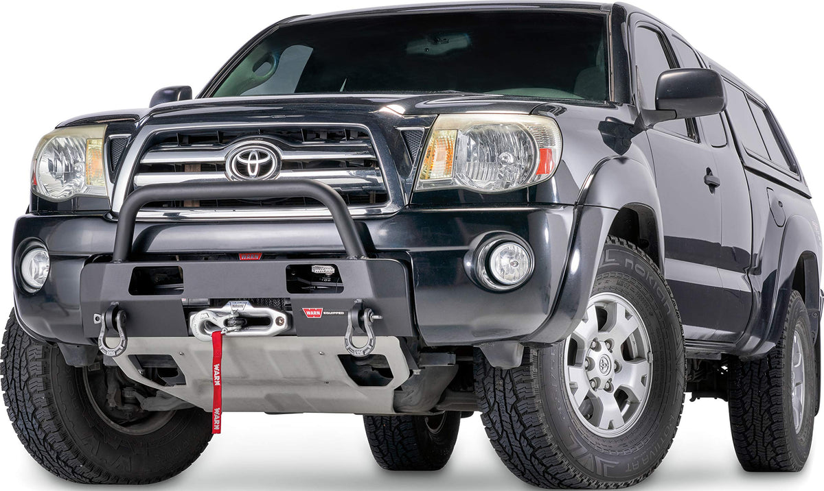 Warn 102876 Semi-Hidden Fixed Winch Mount With Low-Profile Grill Guard Tube, Fits: Toyota Tacoma Gen 2 (2005-2011)