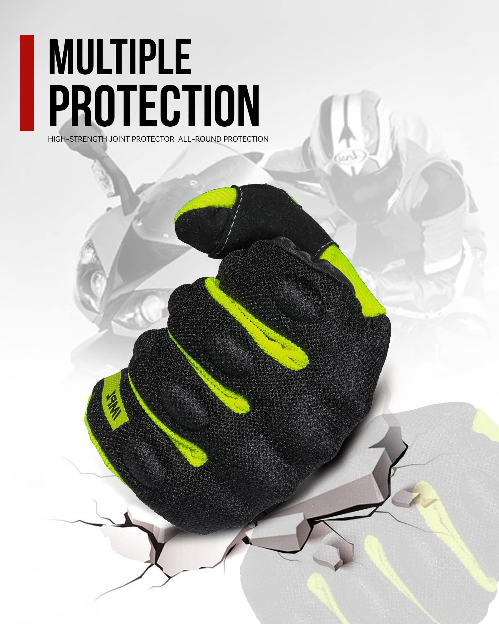 Borleni Motorcycle Gloves Full Finger Touchscreen Motorbike Gloves Camping Climbing Hiking Cycling Riding Gloves For Women Men