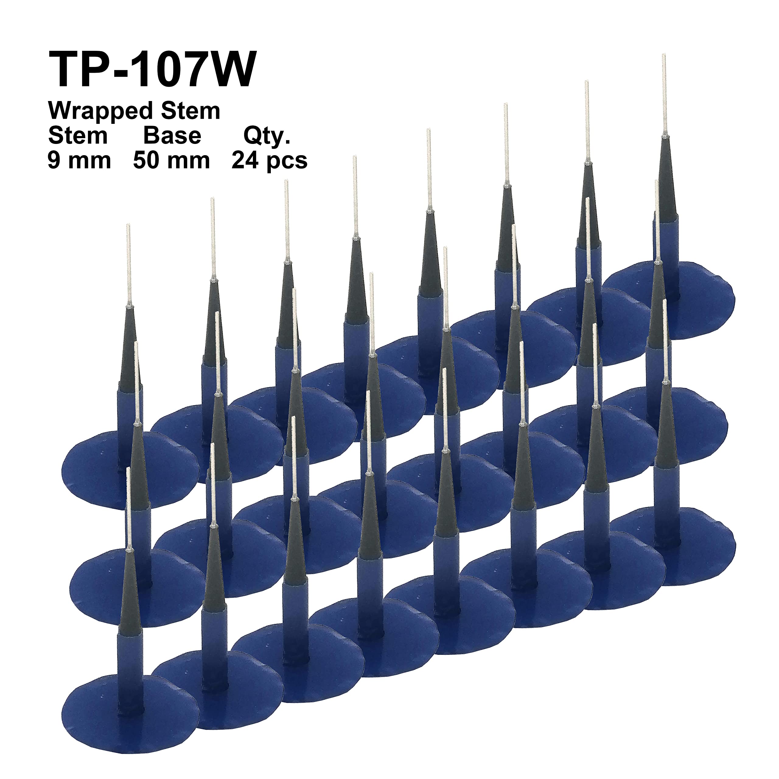 ZERINT TP-107W Combination Repair Unit, Tire Repair Patch Plug 3/8'' x 2'' Wrapped stem 24 pcs