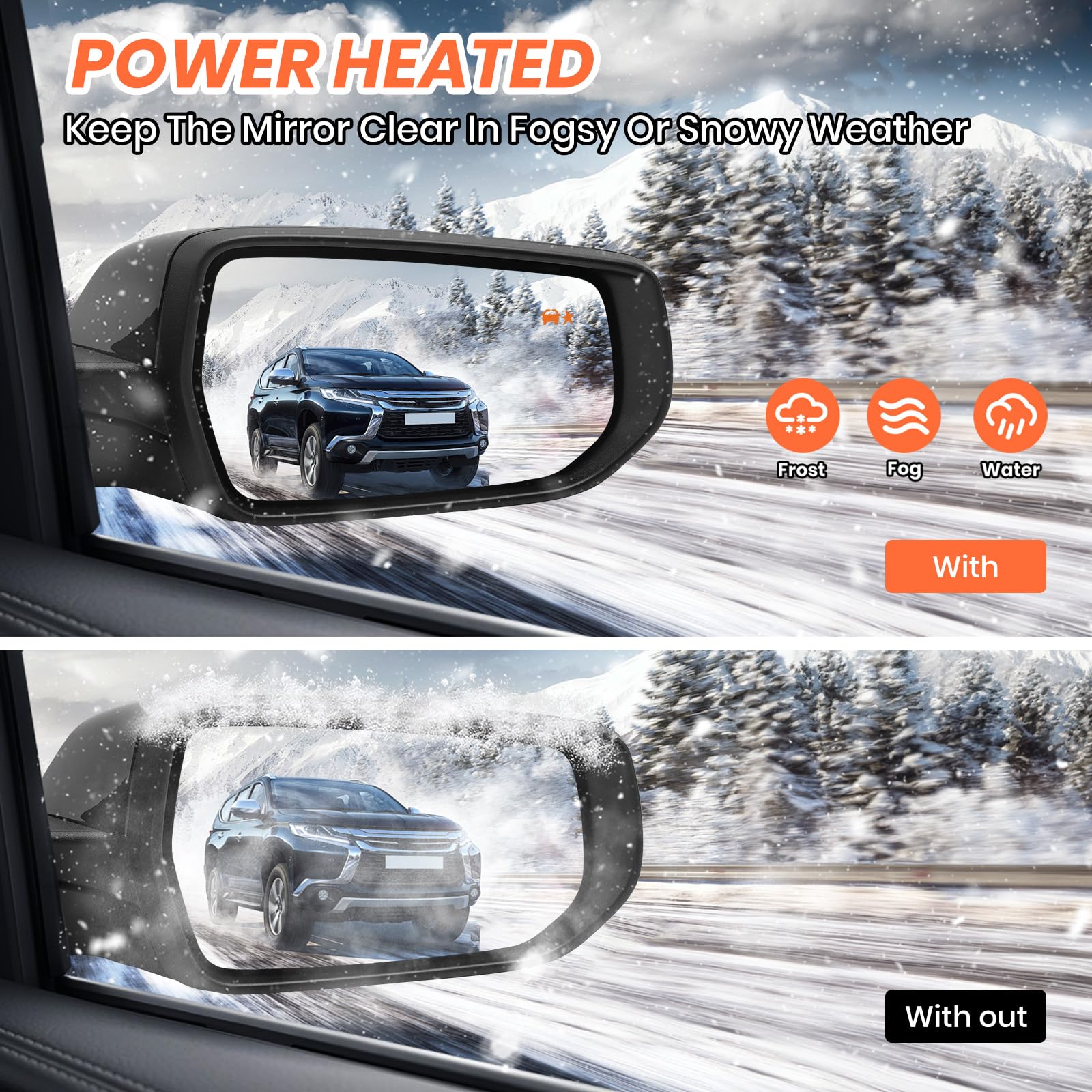 Mofoap Passenger Side View Mirror Compatible With Chevy Malibu 2016 2017 2018 2019 2020 2021 2022,Mirrors With Blind Spot Detect