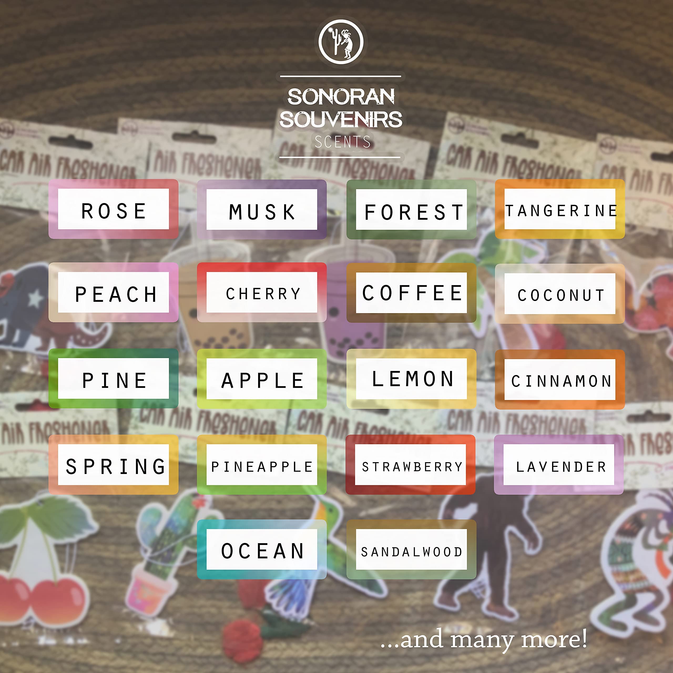 (Pack of 4) Fruity Fruit Air Fresheners - Automotive Accessory - Car Hanging Air Fresheners (Peach)