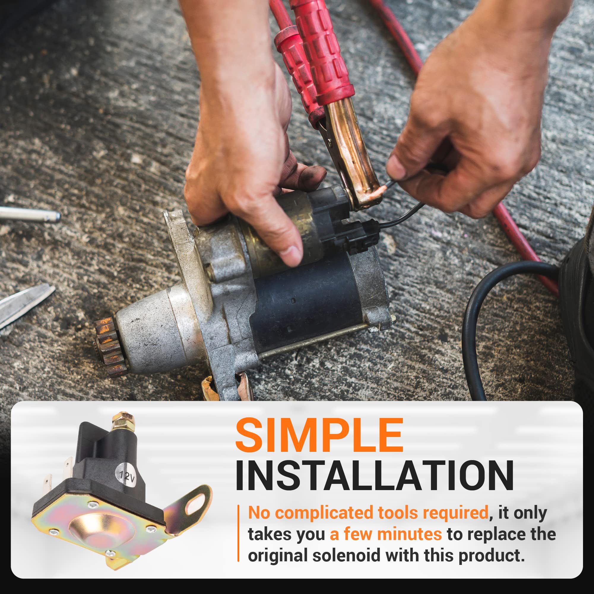 862-1211-211-16 AM138068 Solenoid Relay 12V by BlueStars - Fits for Trombetta John Deere Cub Cadet 725-04439 LA100 LA105 LA110 L