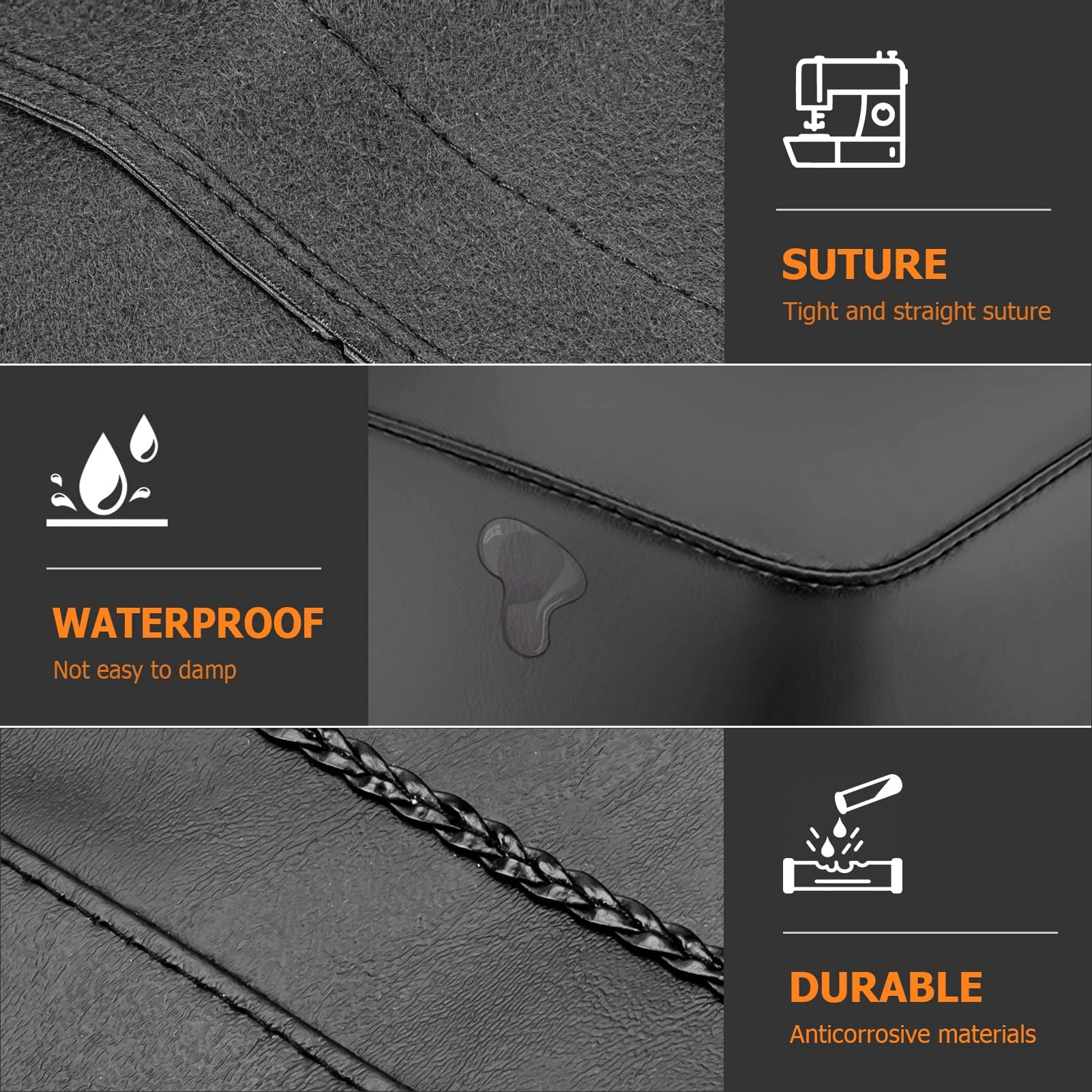 Dasen Saddlebag Speaker Lid Bra Protective Covers PU Leather Compatible with 1993-2013 Harley Touring Road King Electra Road Str