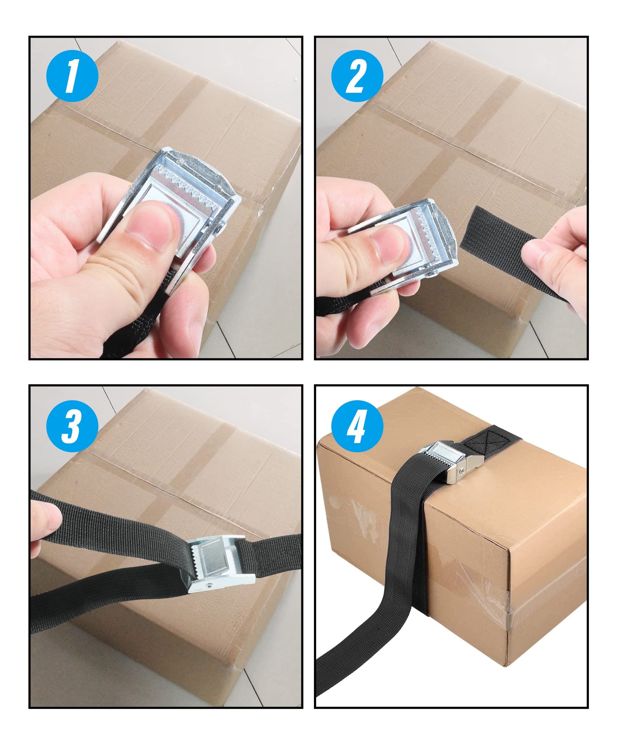 ESEWALAS 78'' Battery Tie Hold Down Strap,Battery Box Hold Down Lashing Strap with Stainless Steel Cam Buckle,Battery Tie Down S