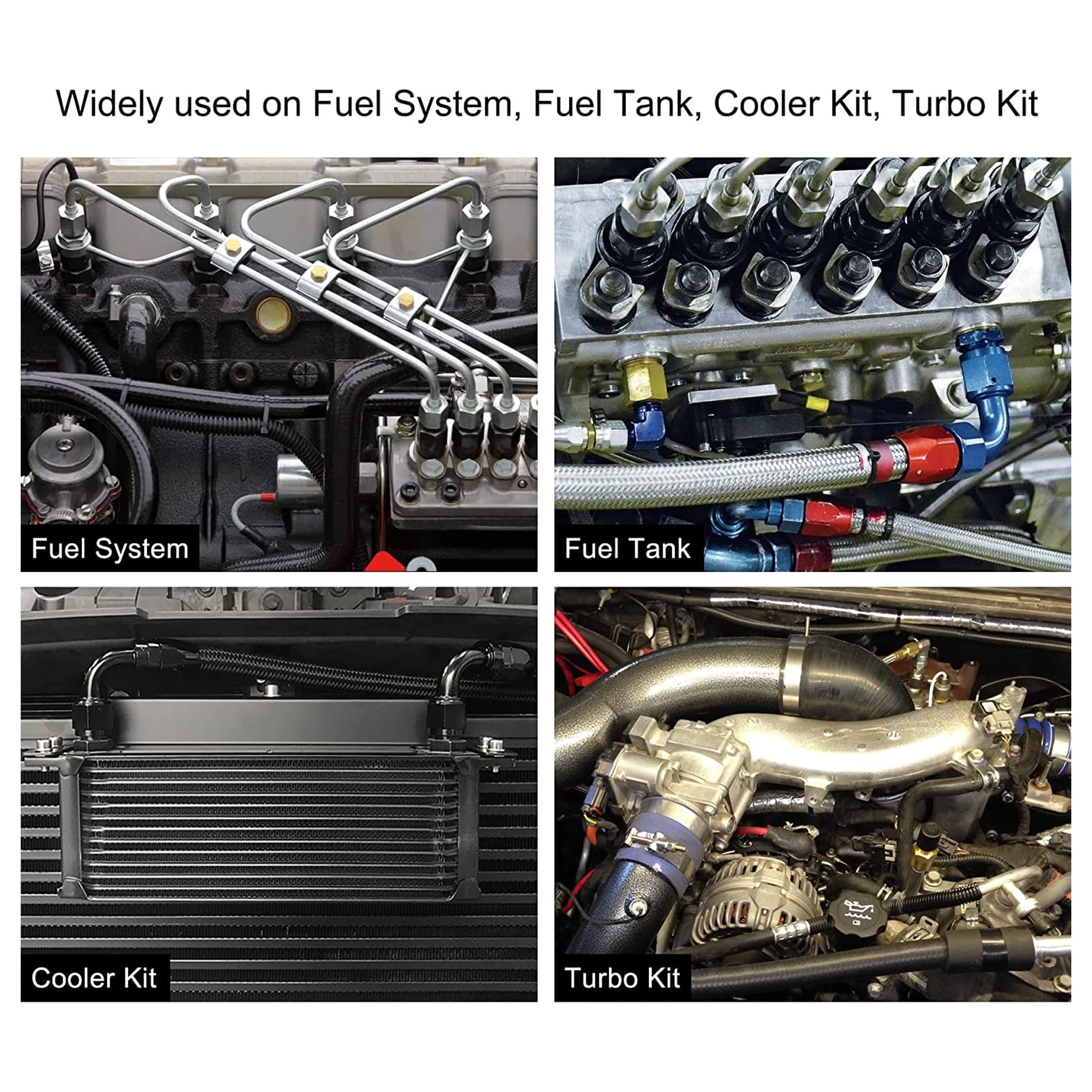 Evil Energy 6An Male Flare To 1/2 '' Npt 90 Degree Swivel Fitting Adapter Aluminum Black