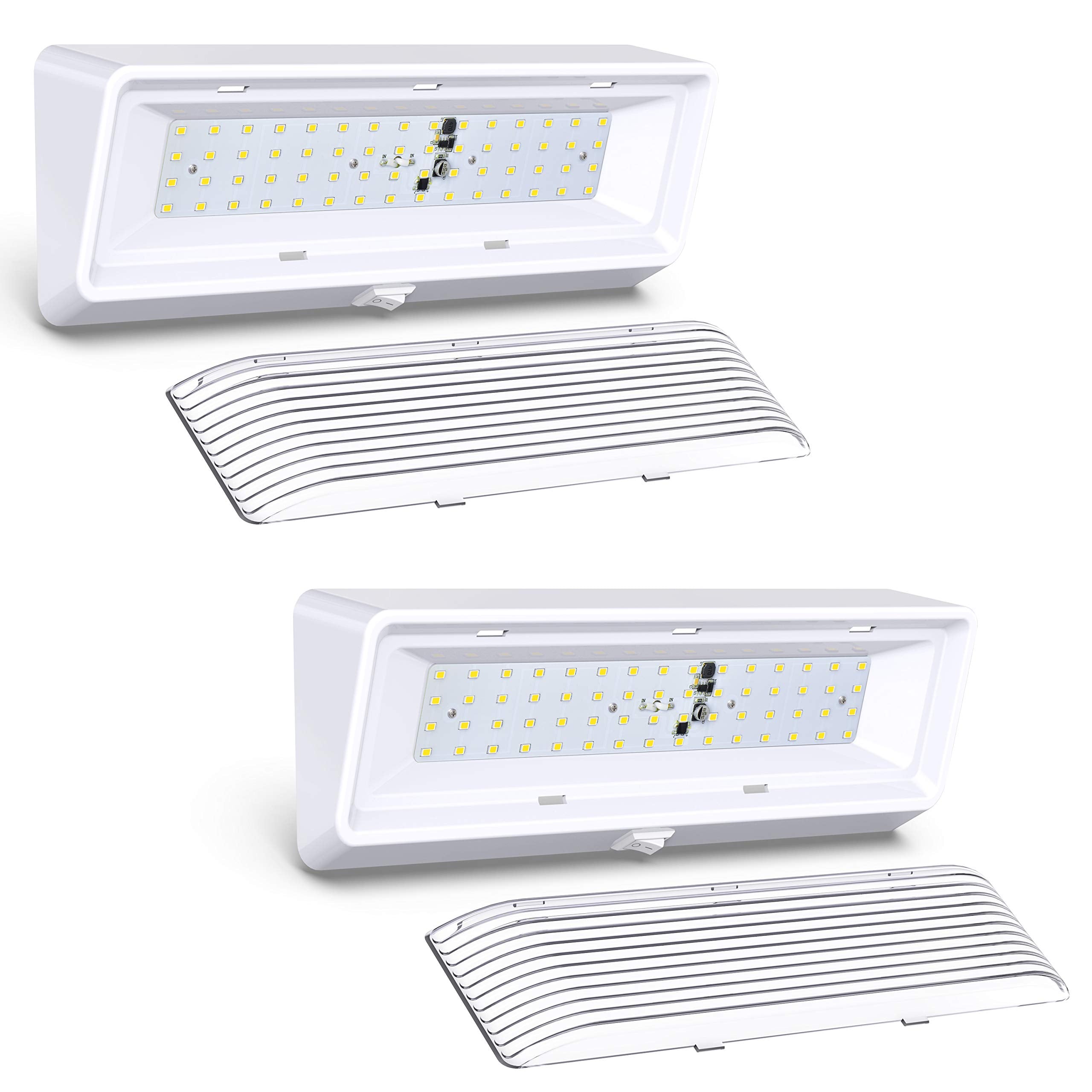 Leisure LED 2 Pack RV Exterior Porch Utility Light with Switch XL 12v 650 Lumen Lighting Fixture. Replacement Lighting for RVs, 