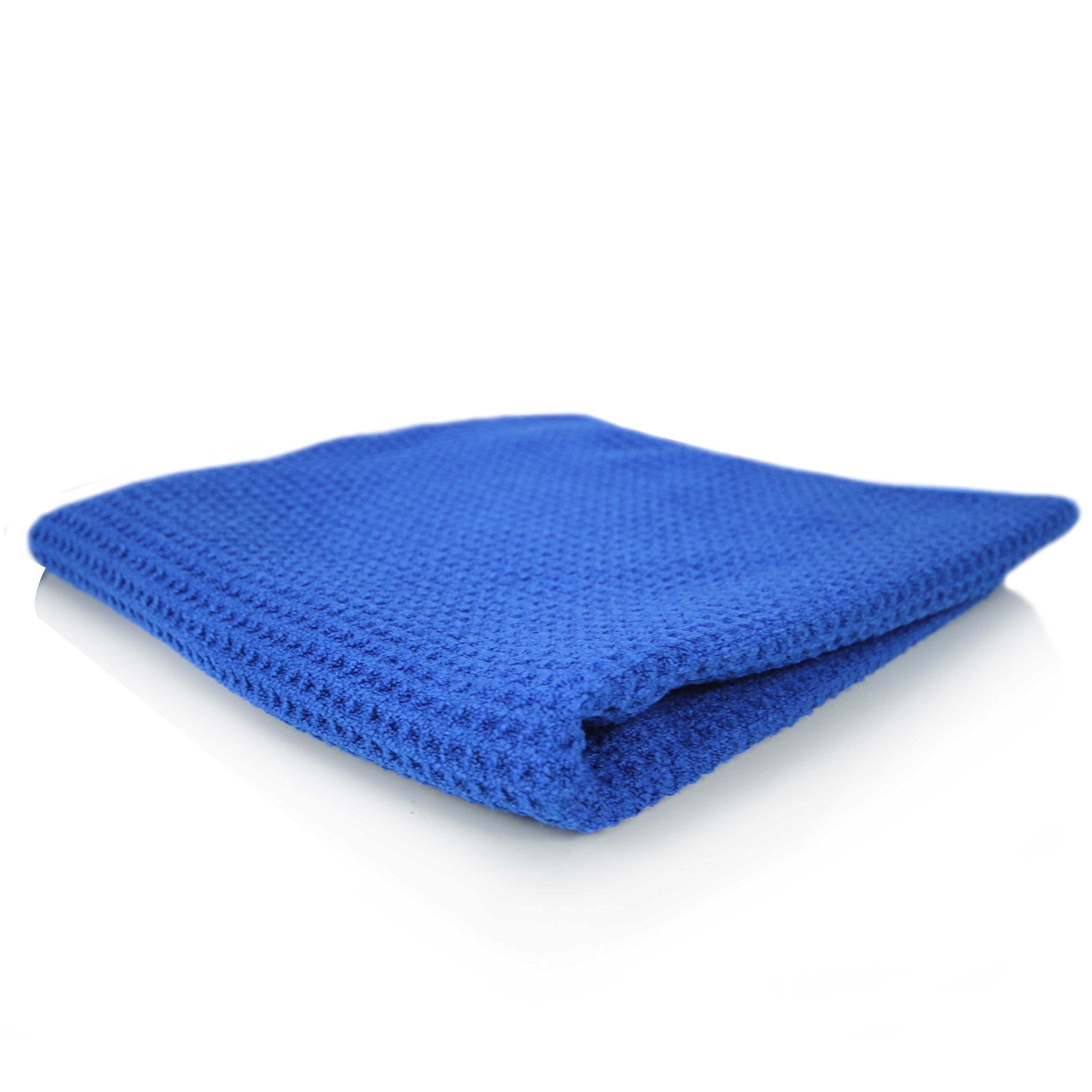 Chemical Guys Waffle Weave Towel For Home & Auto Glass, Windows, Mirrors & More, Blue (24 X 16 Inches).