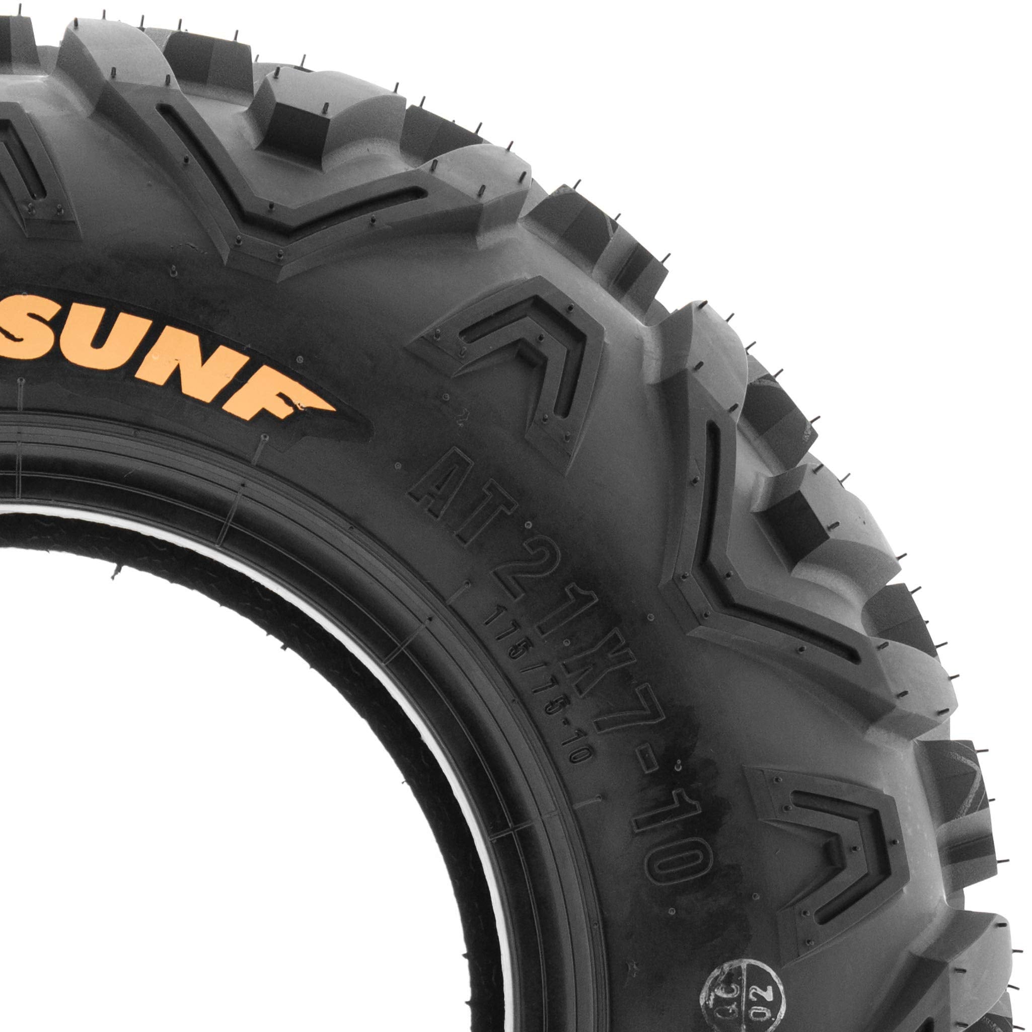 SUNF Set of 4 ATV & Go-Kart Mini Bike Tires, 145/70-6, Rubber, Black, 6 PR