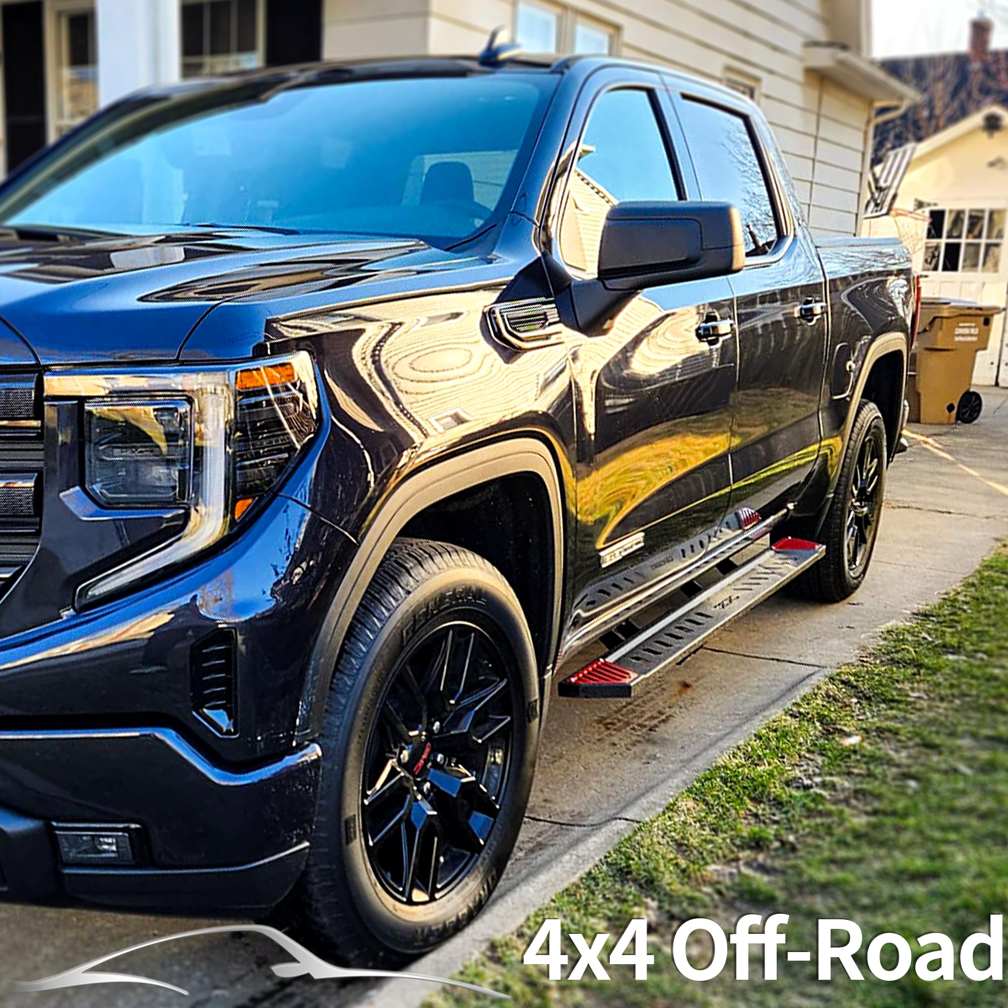 Oedro 6.5' Running Boards Compatible With 2019-2024 Chevy Silverado/Gmc Sierra 1500 Crew Cab; 2020-2024 Silverado/Sierra 2500Hd 3500Hd, Steel Side Steps Nerf Bars Rails (Excl. 2019 1500 Ld)