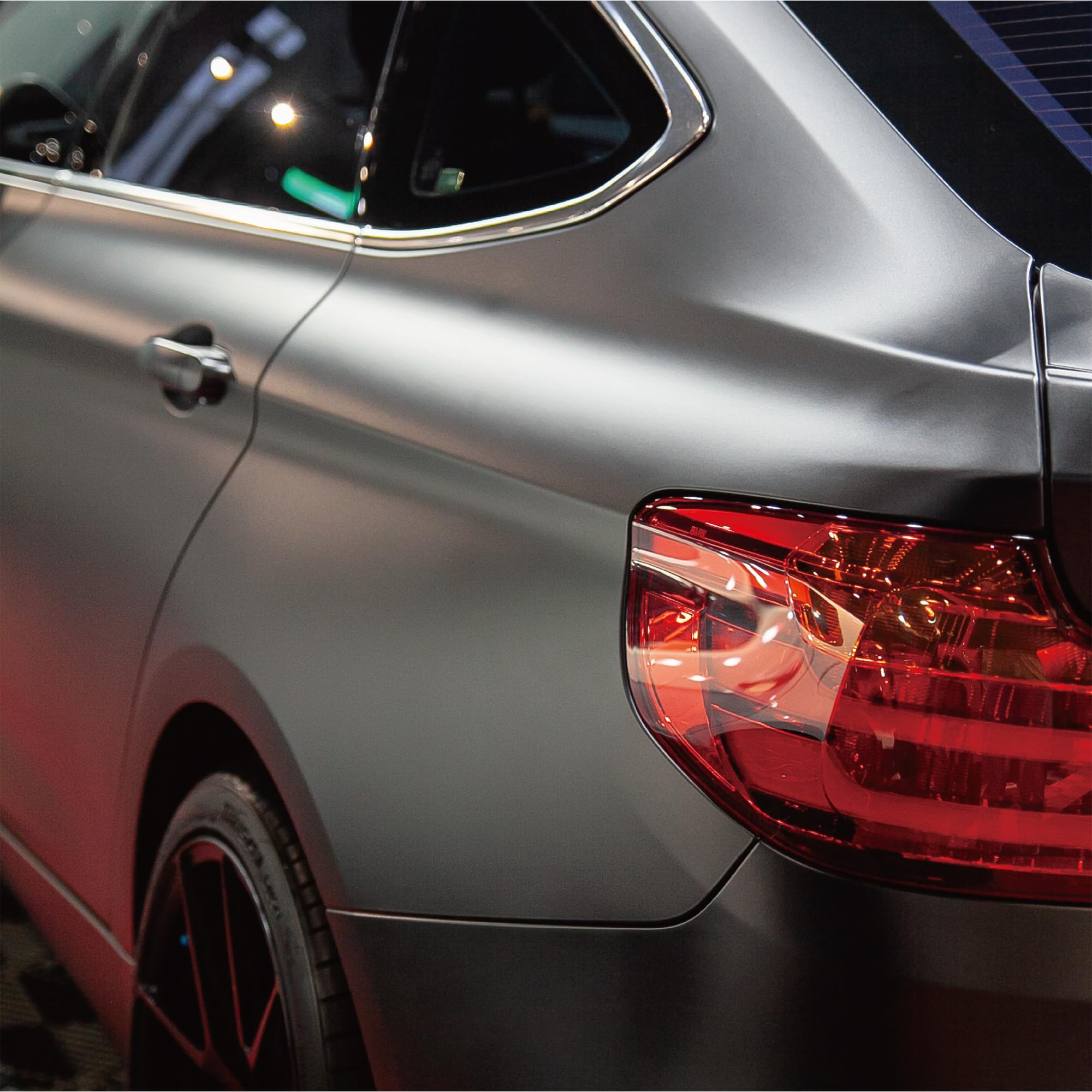 Vvivid+ Matte Metallic Black Premium Vinyl Wrap (6Ft X 5Ft)