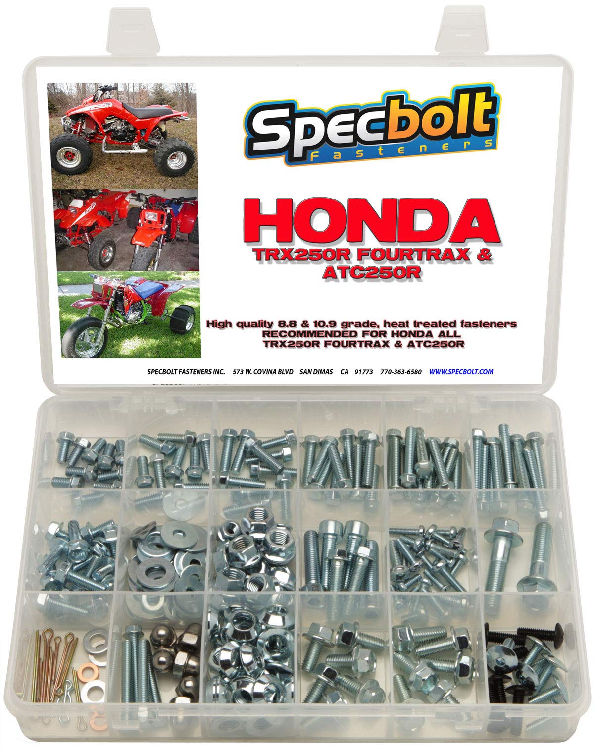 250Pc Specbolt Fasteners Brand Bolt Kit: Fits Trx250R Fourtrax & Atc250R Quad And Three Wheeler Trx 250R Atc