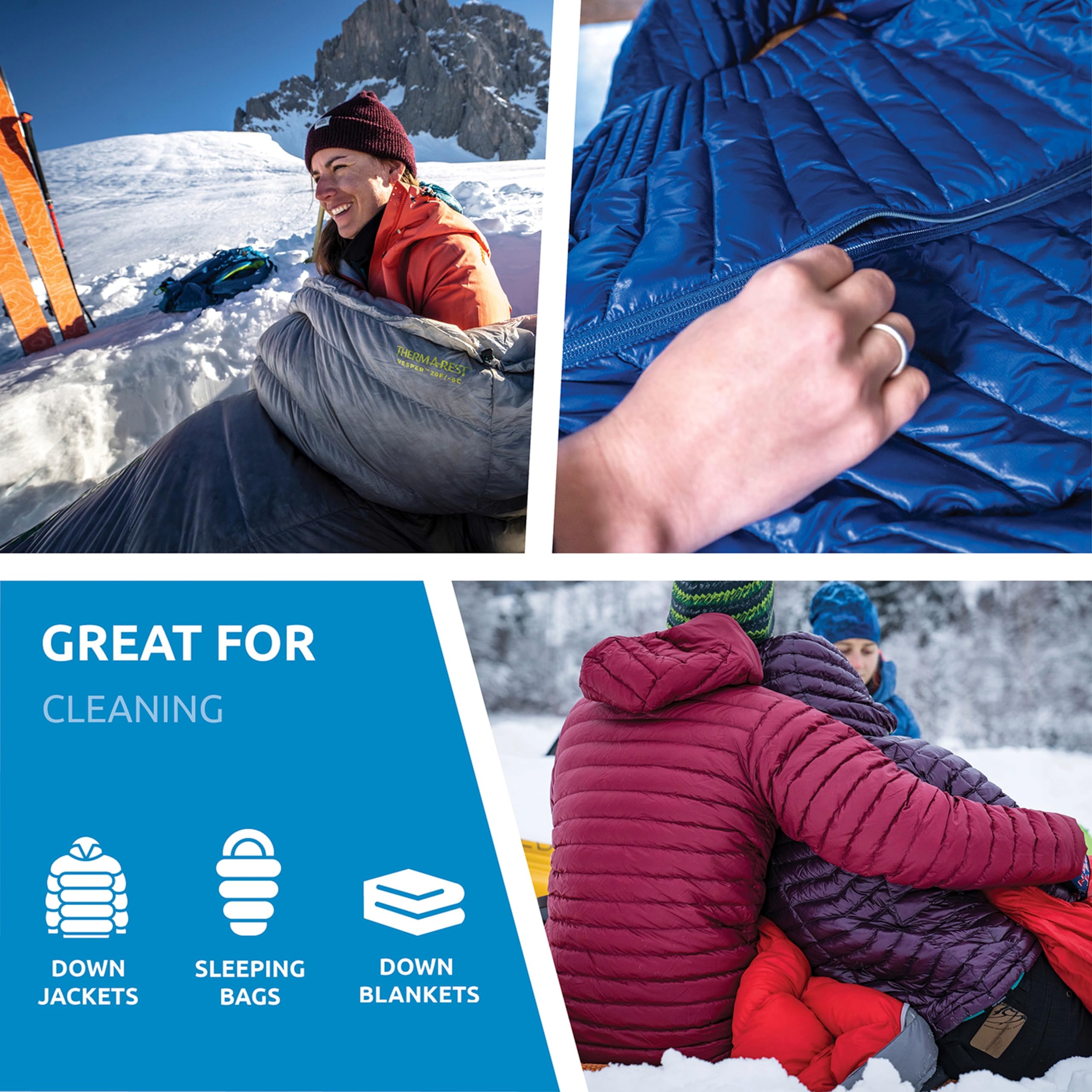 Nikwax Down, Down Wash.Direct, 1L, Specialty Cleaner For Down Jackets, Outerwear, Vests, Sleeping Bags, Quilts, And Bedding, Res