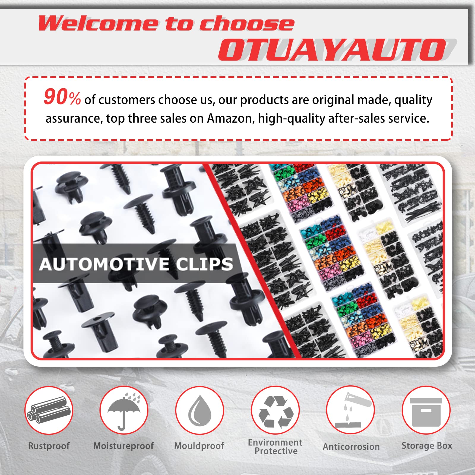 OTUAYAUTO 30Pcs 15748479 Interior Trim Panel Clips for 1994-2017 GM Car and Trucks Console Dash Retainer Clips, Garnish Interior