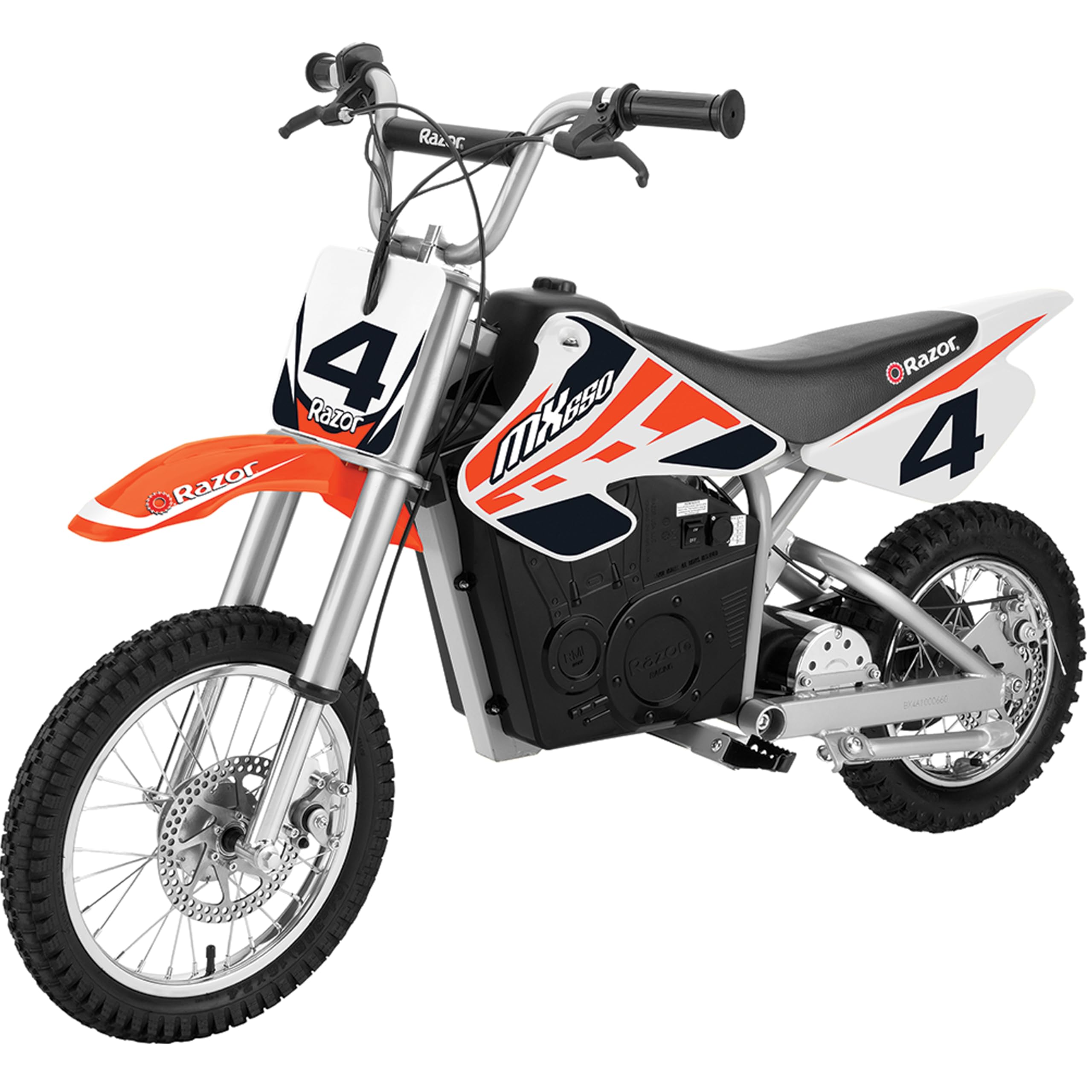 Razor MX650 Dirt Rocket Electric Motocross Bike, 17 Mph, 40 Min Run Time, Ages 16+, Orange