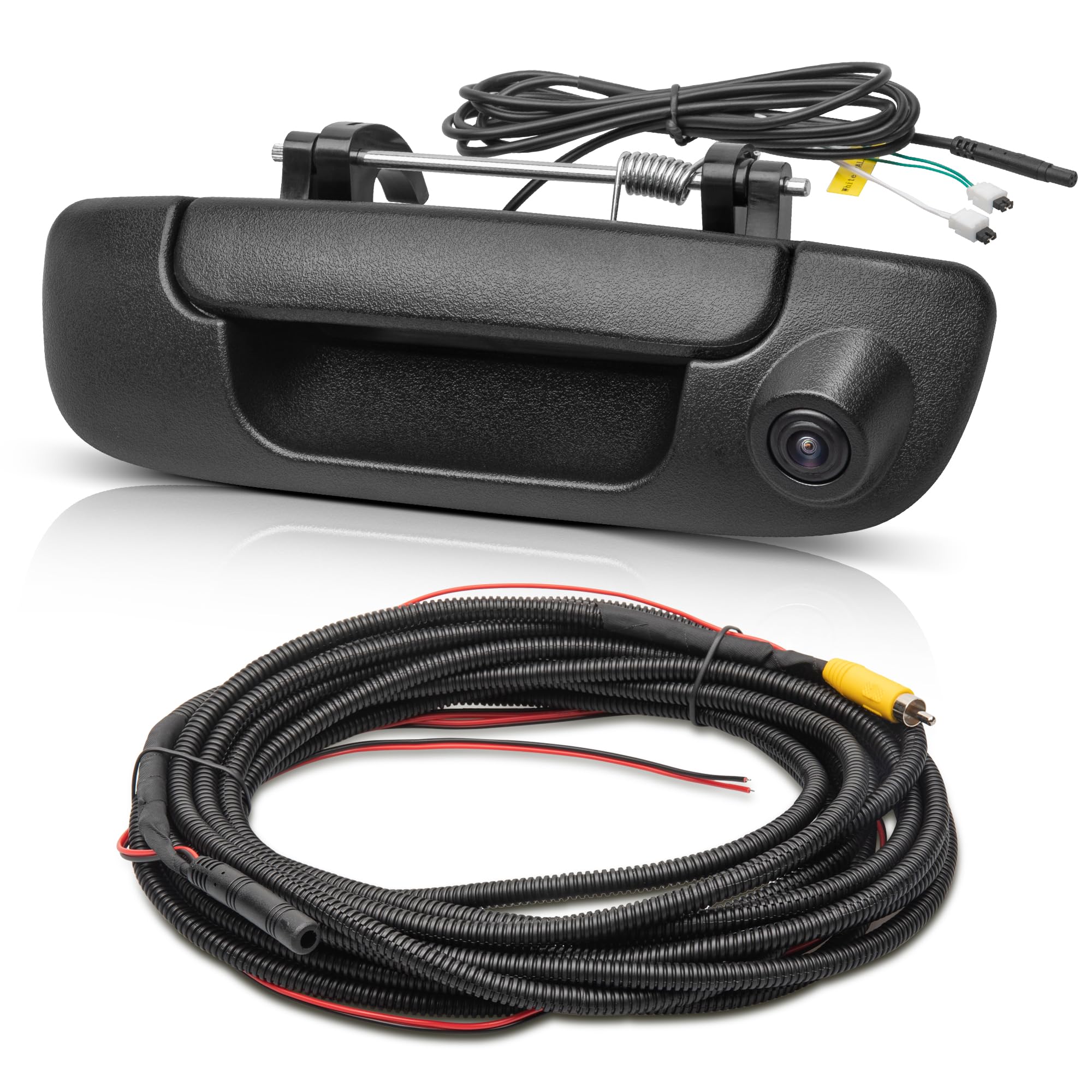 Red Wolf Tailgate Handle W/Backup Camera Compatible With 2002-2008 Dodge Ram 1500 2500 3500 Tailgate Door Rear View Reverse Back