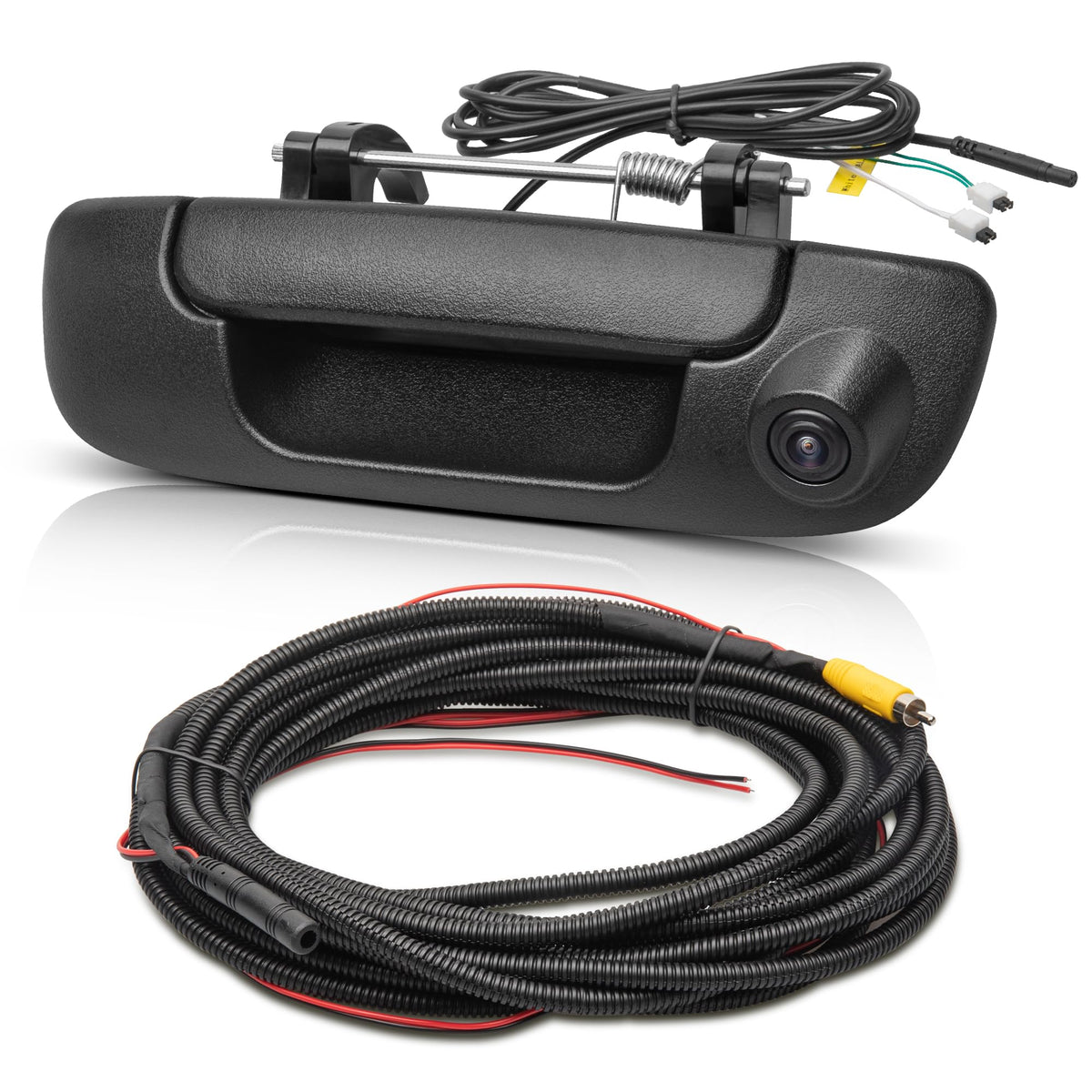 Red Wolf Tailgate Handle W/Backup Camera Compatible With 2002-2008 Dodge Ram 1500 2500 3500 Tailgate Door Rear View Reverse Back