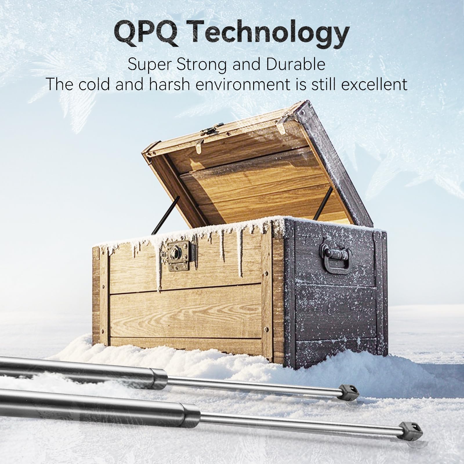 Vepagoo C1615145 C1615146 23 Inch 112Lbs/498N Per Gas Strut Shock Lift Support For Truck Bed Cover Pickup Cab Shell Window Lift