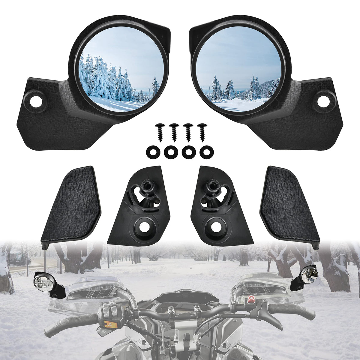 Sautvs Adjustable Handguard Rearview Side Mirrors For Ski-Doo, Handlebar Wind De WBCARB0B8YXVXGN