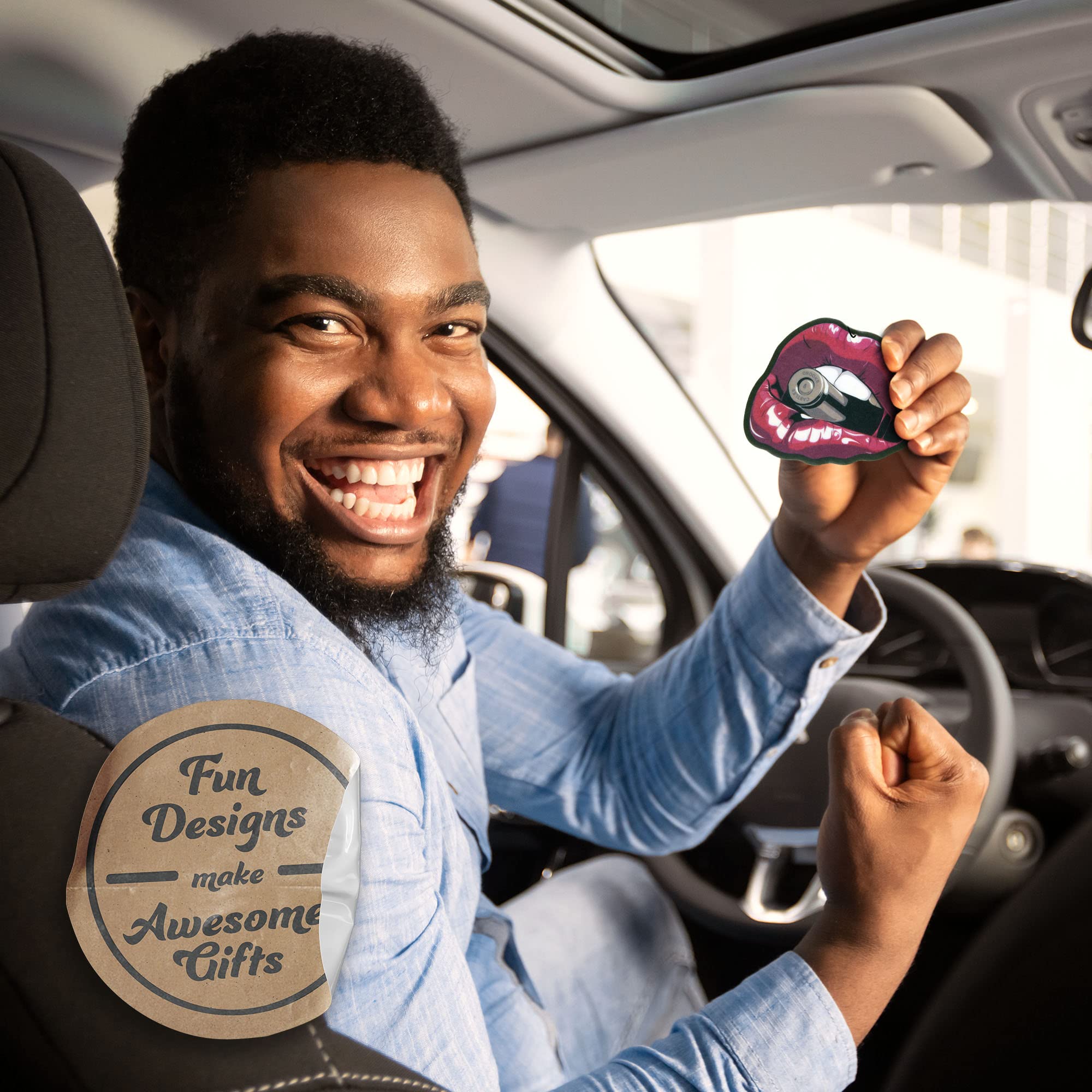 Bullet Lips Car Air Freshener 3 Pack Scented With Essential Oils By Fresh Fresheners (3 Pack)