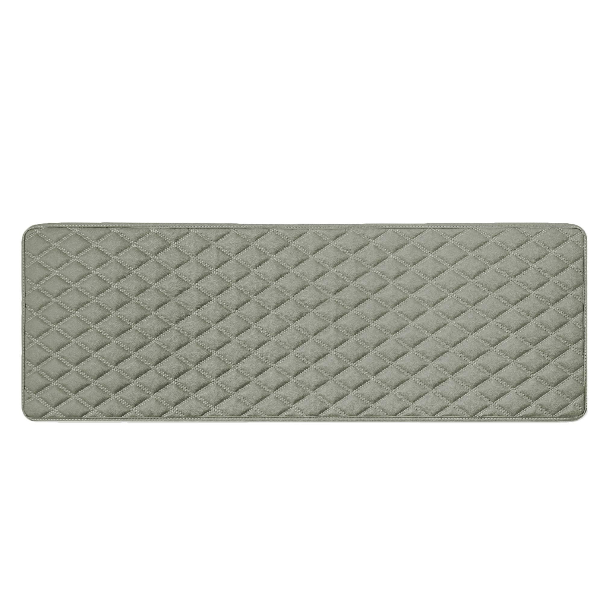 Fh Group F16501 Deluxe Heavy-Duty Faux Leather Multi-Purpose Cargo Liner, Diamond, 14   , Gray Color W. Gift- Fit Most Car, Truc