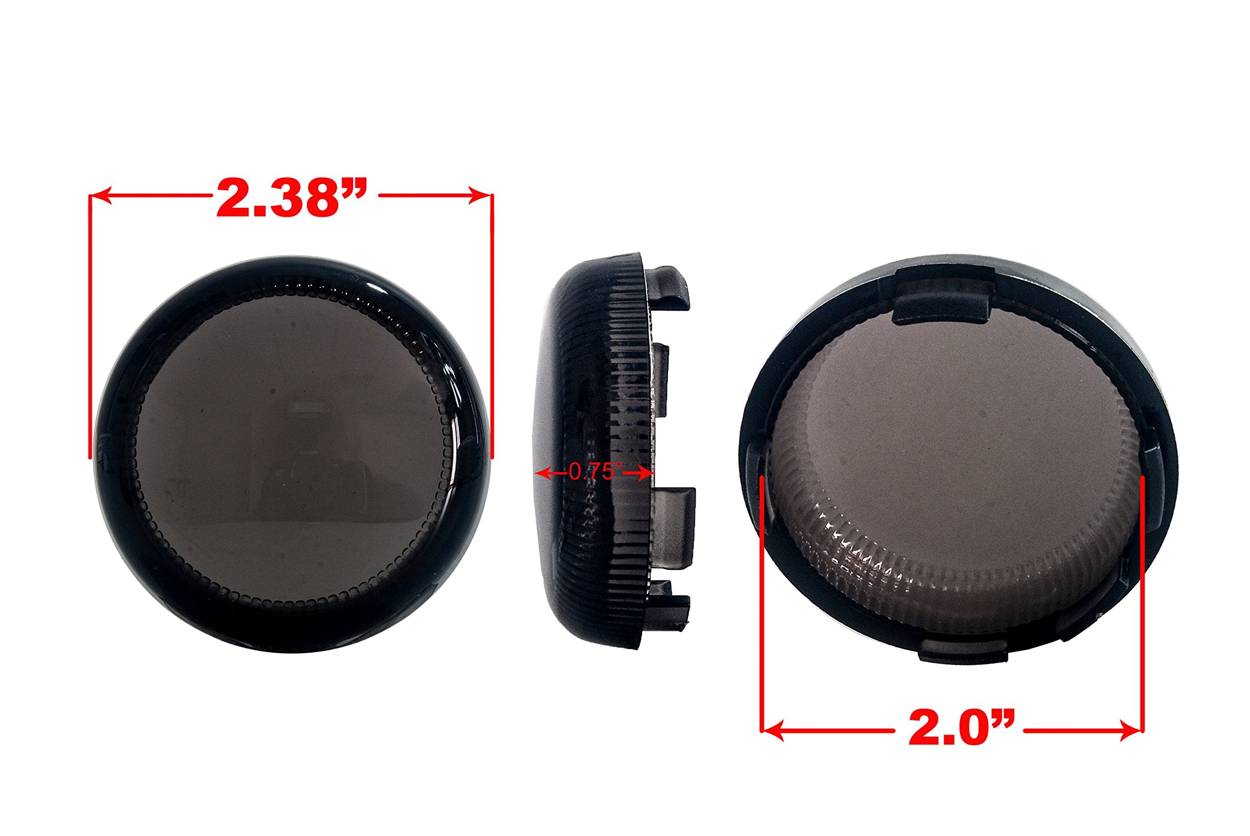 Oz-Usa Deuce-Style Dual Led White Amber Running Light Turn Signal Smoke Lens (1157 Bulb, White Amber Led)