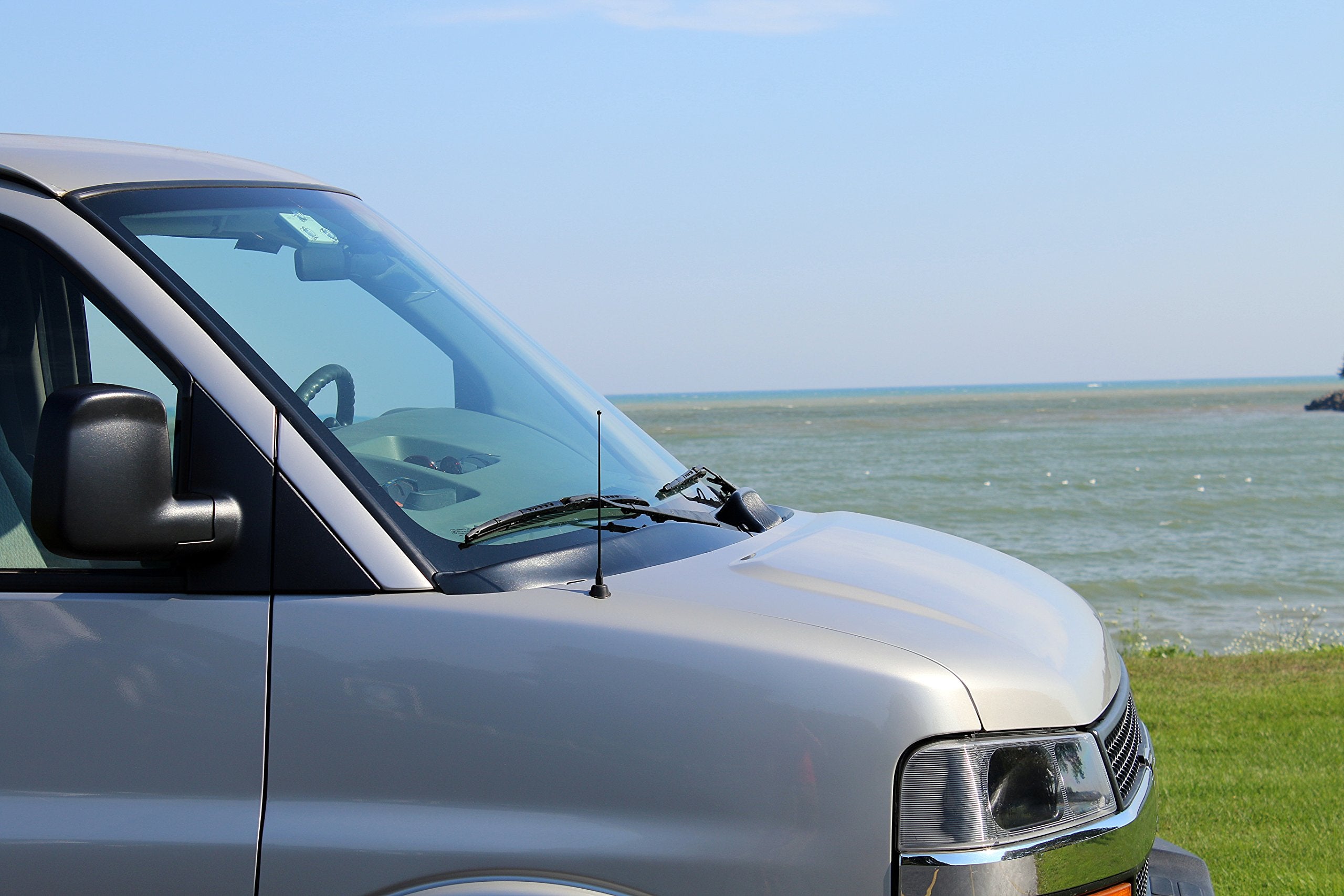 Antennamastsrus - 9 Inch Black Short Antenna Is Compatible With Toyota Tundra (2000-2020) - Spiral Wind Noise Cancellation - Spring Steel Construction - Stainless Steel Threading