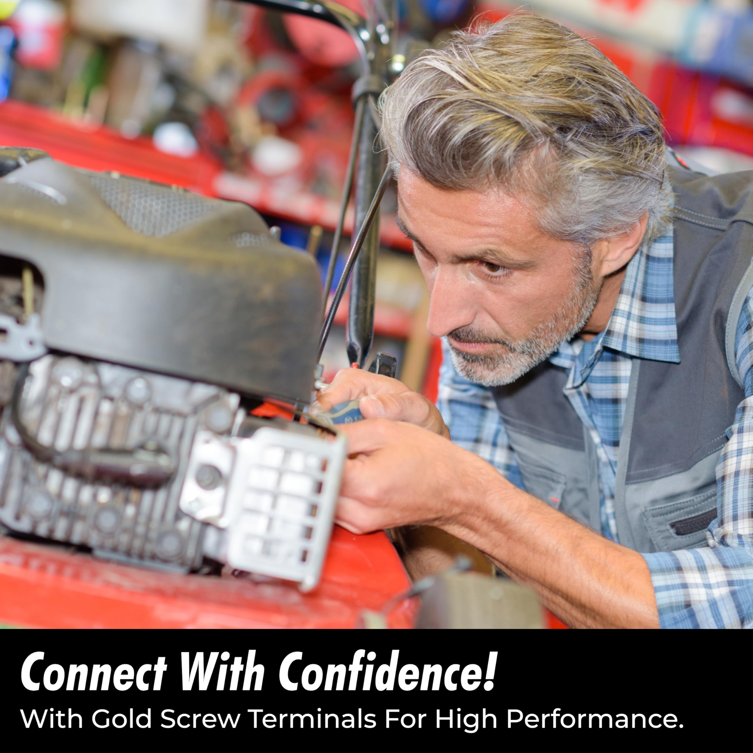 Installgear 0/4/8 Or 10 Gauge Battery Terminals With Shims - Positive And Negative Connectors - For Car Battery Terminal Connect