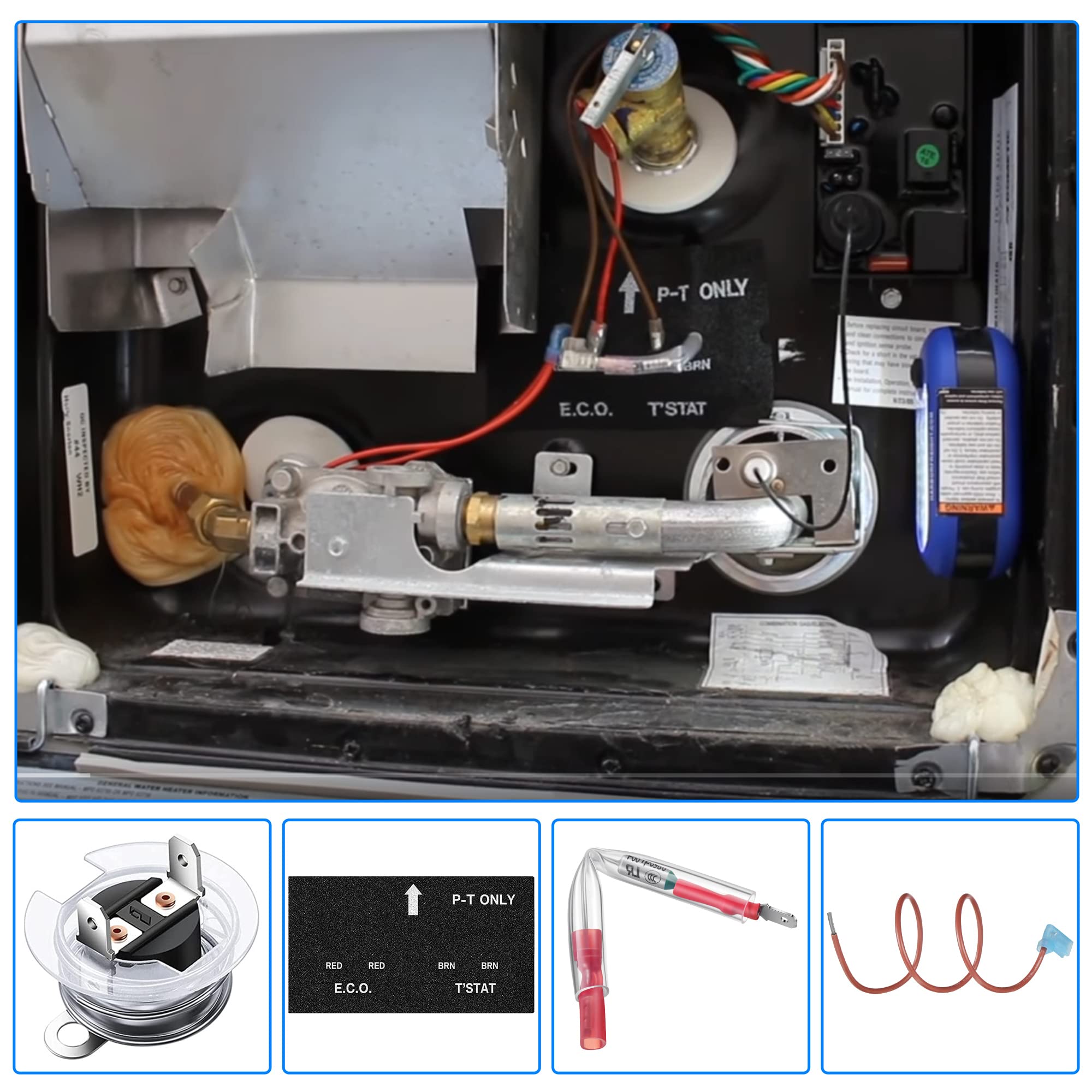 Dreyoo Rv Water Heater Thermal Cutoff With Eco Thermostat Assembly Kit, Ul Listed Replacement Part Compatible With Atwood 91447