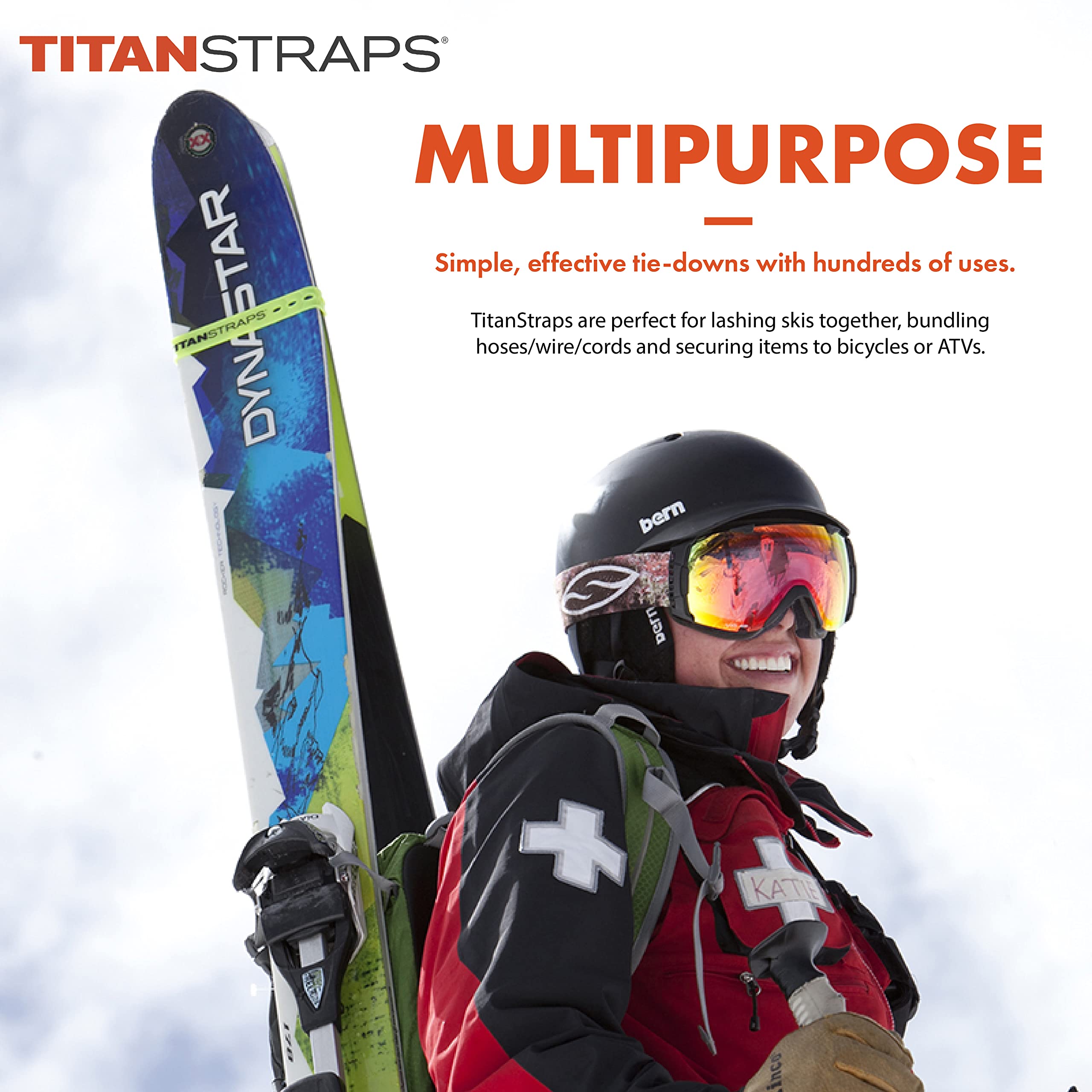 Titan Utility Straps - Easy-To-Use, Reliable Tension Straps Forasecuring Bike  Moto Gear, Skis, Hoses, Field Repair - Useain Fri