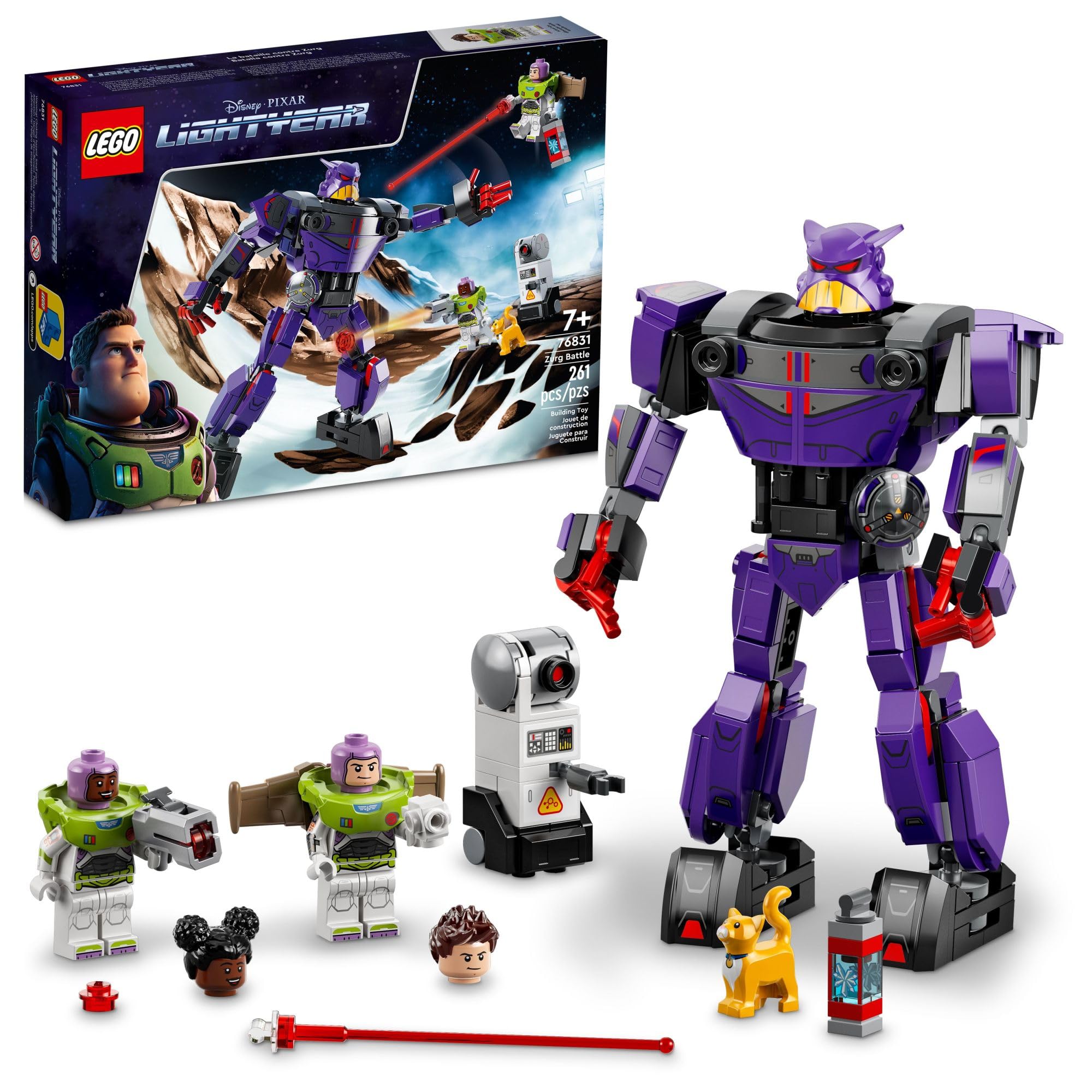 Lego Disney And Pixars Lightyear Zurg Battle 76831 - Buildable Robot Toy With Mech Action Figure, Buzz Minifigure With Laser And